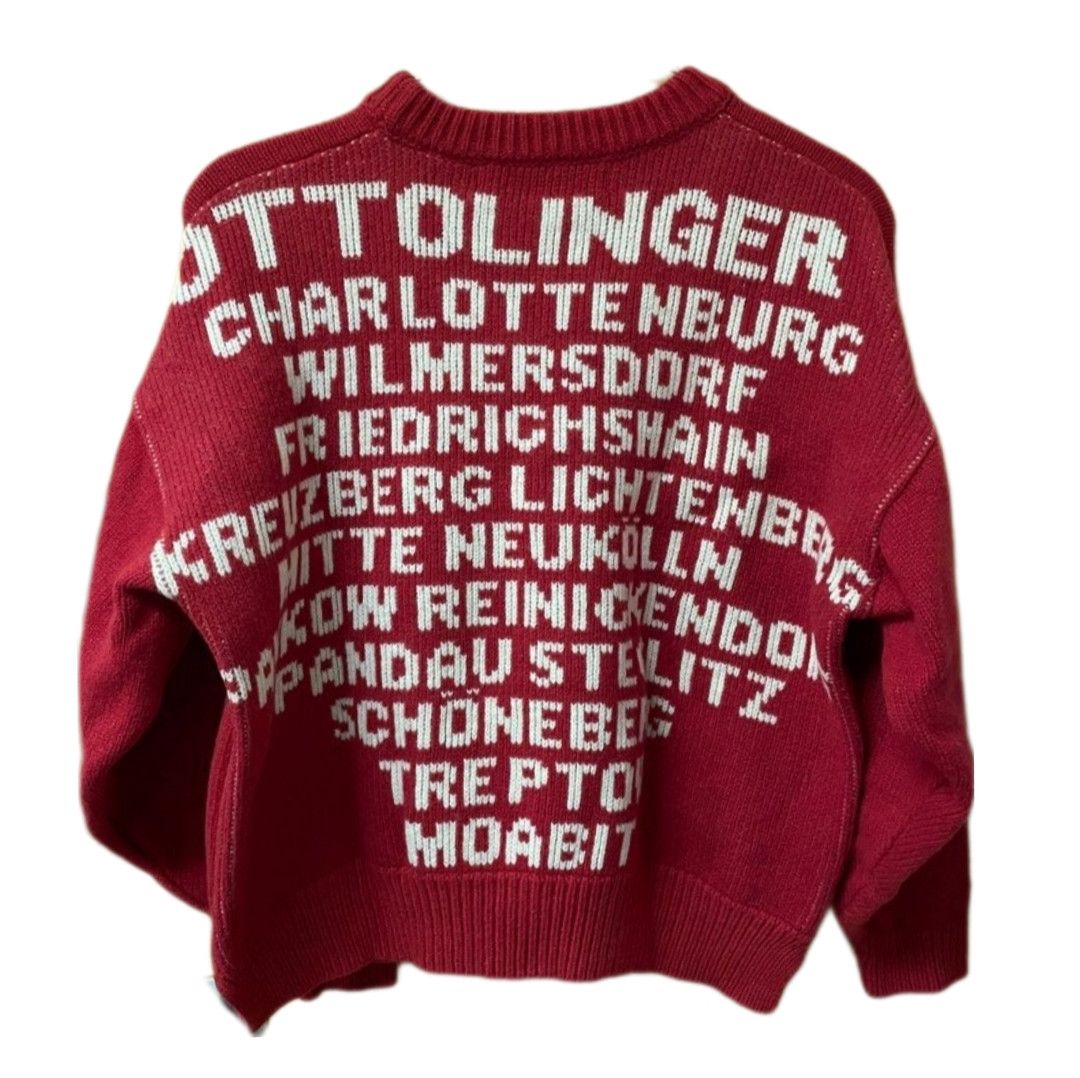 image of Ottolinger Berlin Districts Knit Red Sweater, Men's (Size Small)