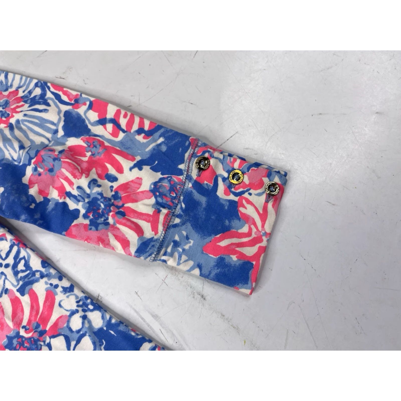 Lilly Pulitzer Lilly Pulitzer Sophie Shift Dress 3/4 Sleeve Women’s Small Bay Blue Pink White Knee Length Knit Button Zip Beach Preppy Summer Butterfly Pattern Size S / US 4 / IT 40 - 3 Thumbnail