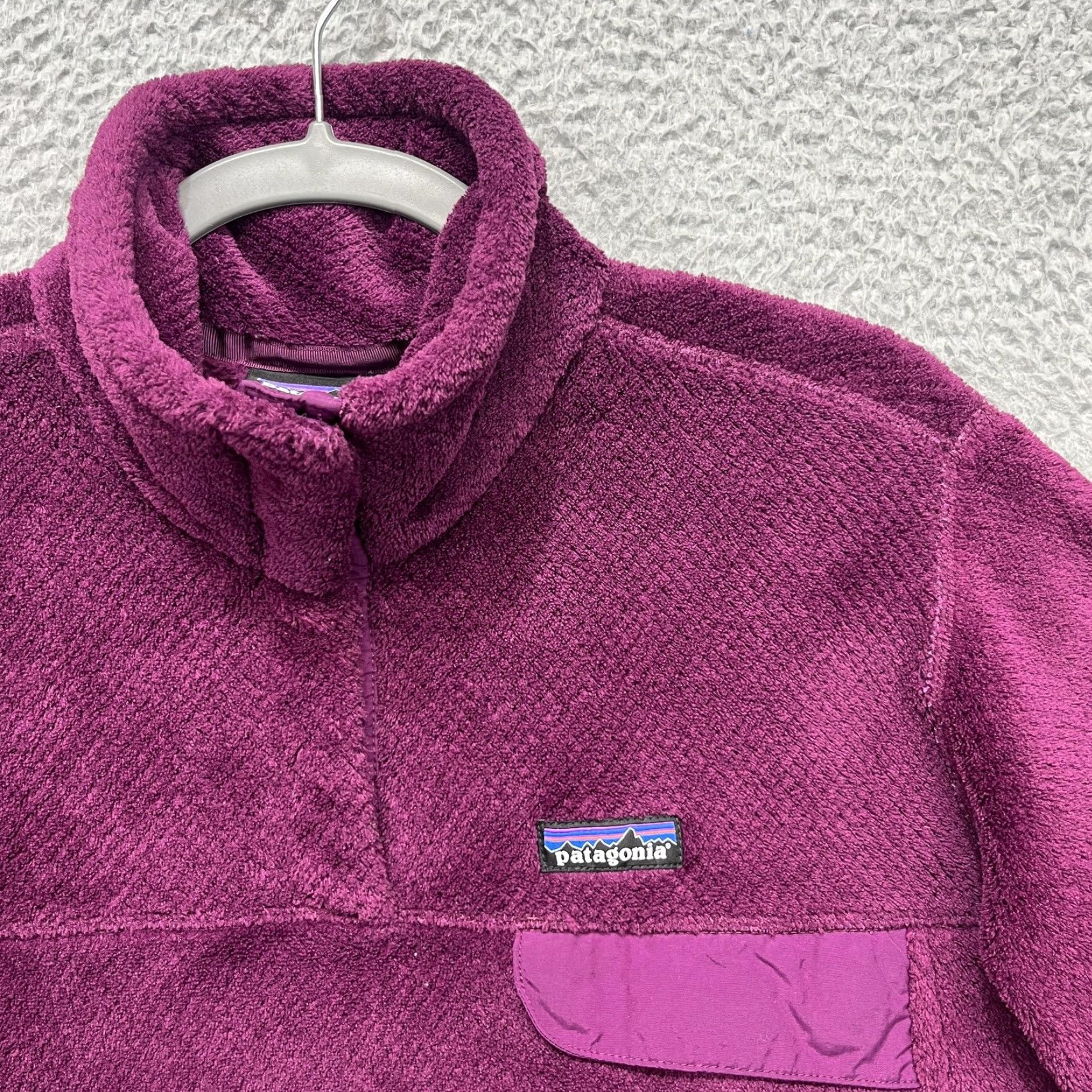 Patagonia Patagonia Re-Tool Snap-T Pullover Jacket Womens XL Ikat Purple Fleece 25442 Size XL / US 12-14 / IT 48-50 - 3 Thumbnail
