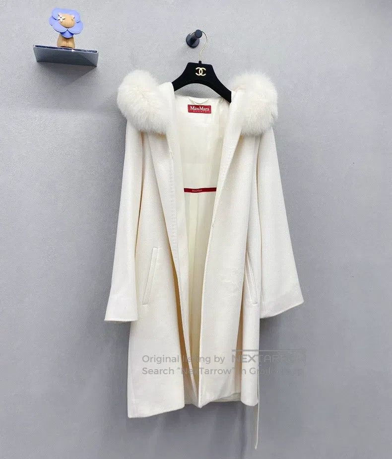 Other Max Mara White Wool Coat Size XXS / US 00 / IT 34 - 3 Thumbnail