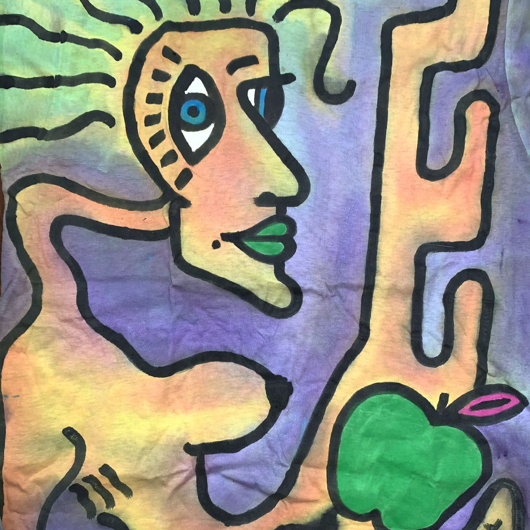Fruit Of The Loom VINTAGE Zelda N64 GameCube Video Game CUSTOM Art Painted T Shirt Rap Abstract Nike? Size US XL / EU 56 / 4 - 2 Thumbnail