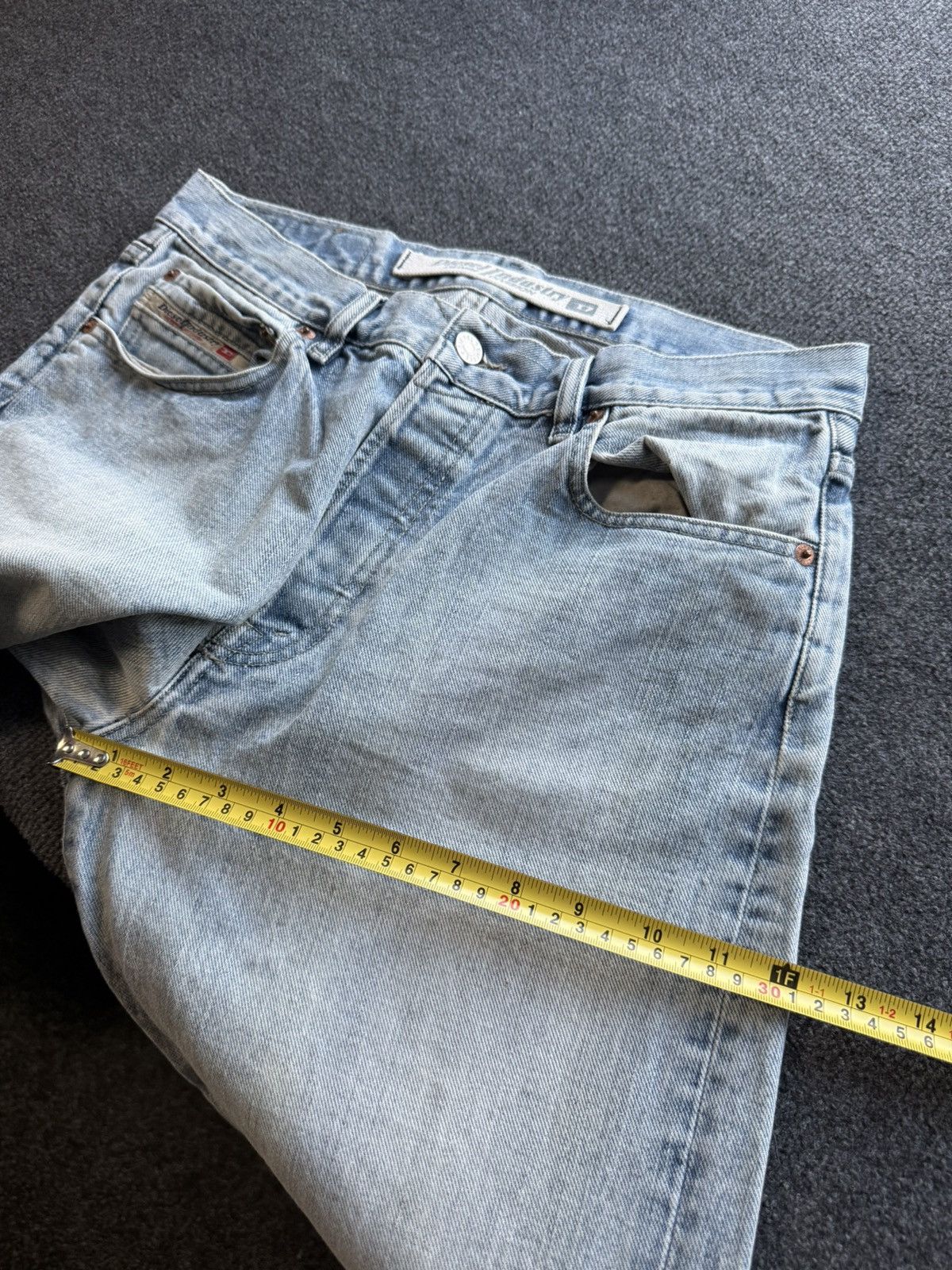 Diesel Vintage Retro Diesel Industry Jeans Made in Italy Light Wash Size US 31 - 24 Thumbnail