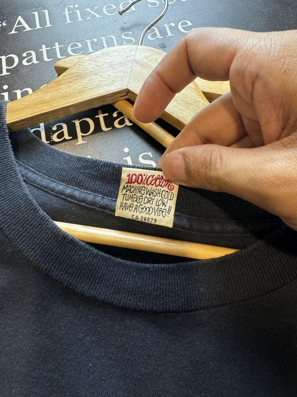 Stussy × Vintage VINTAGE 90s STUSSY STAR back print tshirt Size US L / EU 52-54 / 3 - 5 Thumbnail