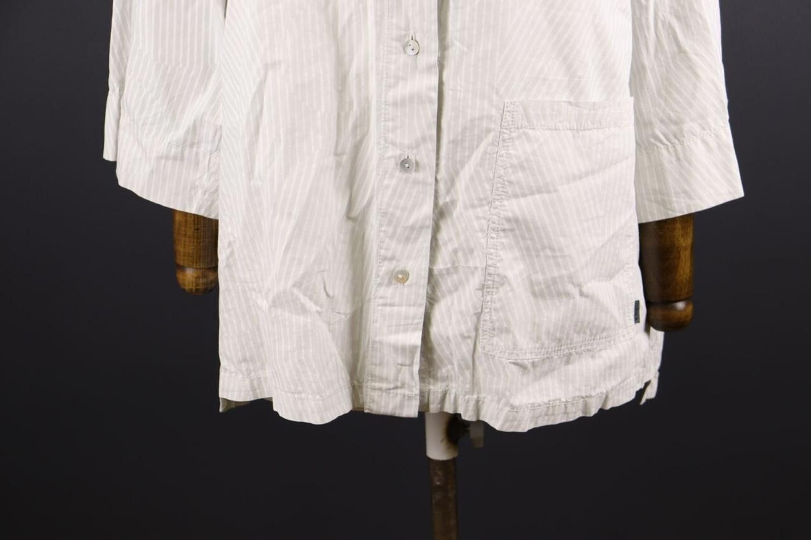 Oscar De La Renta Oska White Relaxed Stripe Tunic Shirt Dress Short Size 4 Size S / US 4 / IT 40 - 3 Thumbnail