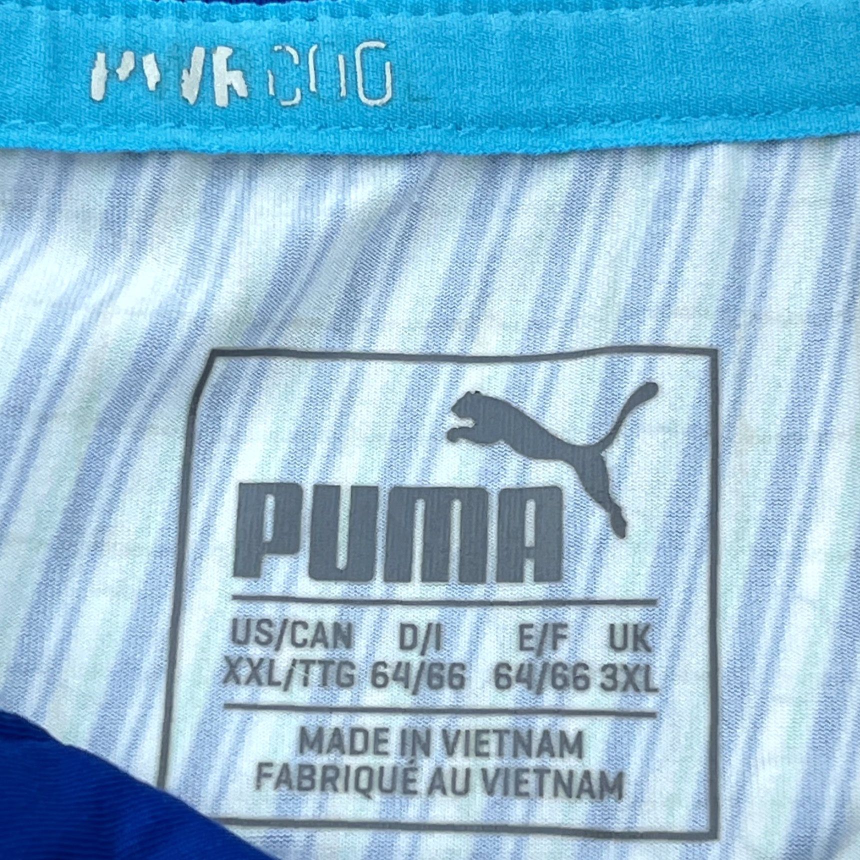 Puma Puma Polo Shirt Men XXL Blue White Striped Geometric Performance Golf Adult Size US XXL / EU 58 / 5 - 3 Thumbnail