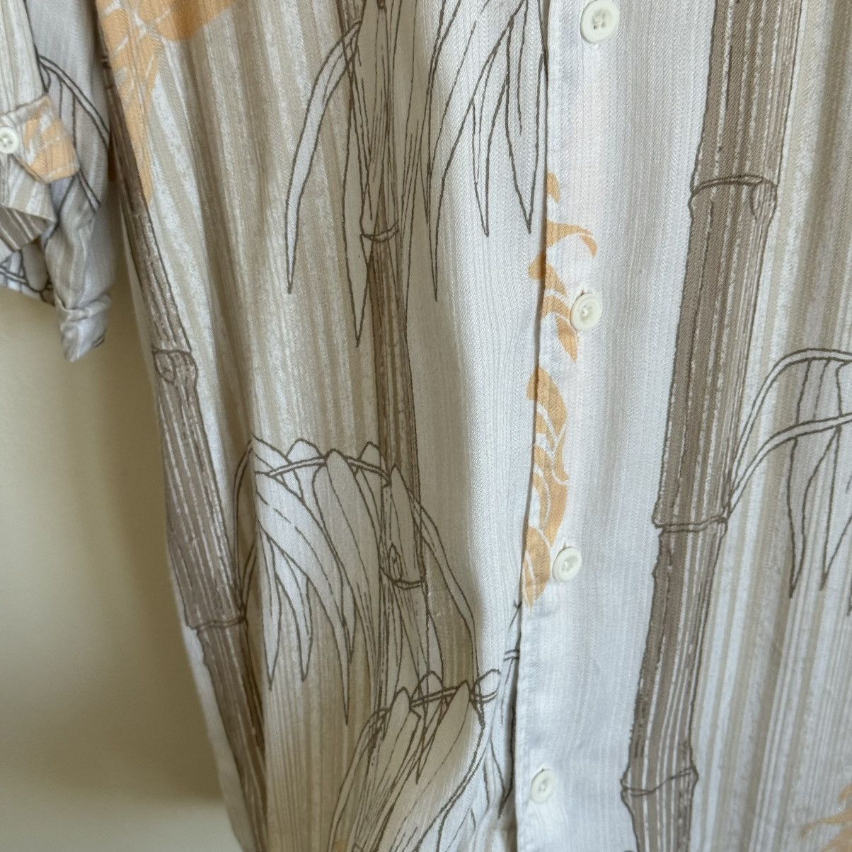 Cubavera Cubavera Men’s Large Shirt Bamboo Palm Print 100% Viscose Size US L / EU 52-54 / 3 - 7 Thumbnail