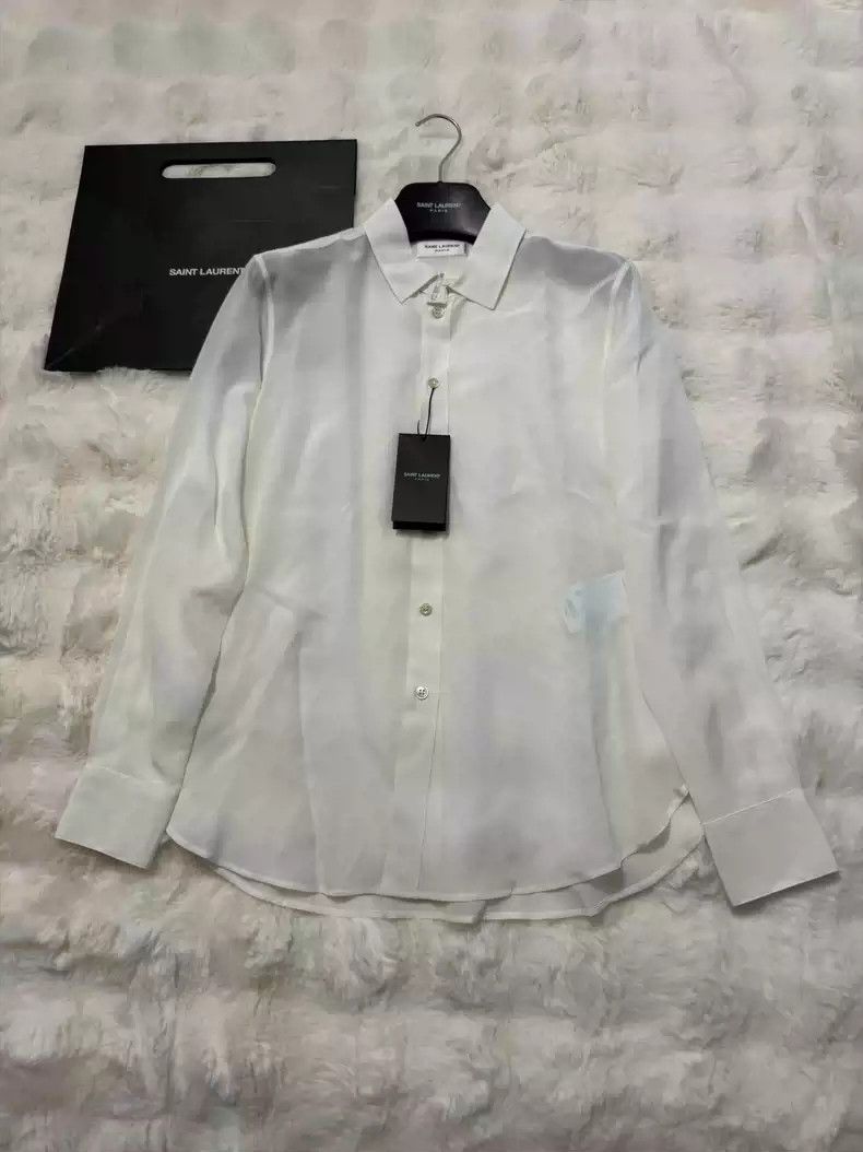 Saint Laurent Paris saint laurent Silk shirt Size S / US 4 / IT 40 - 1 Thumbnail