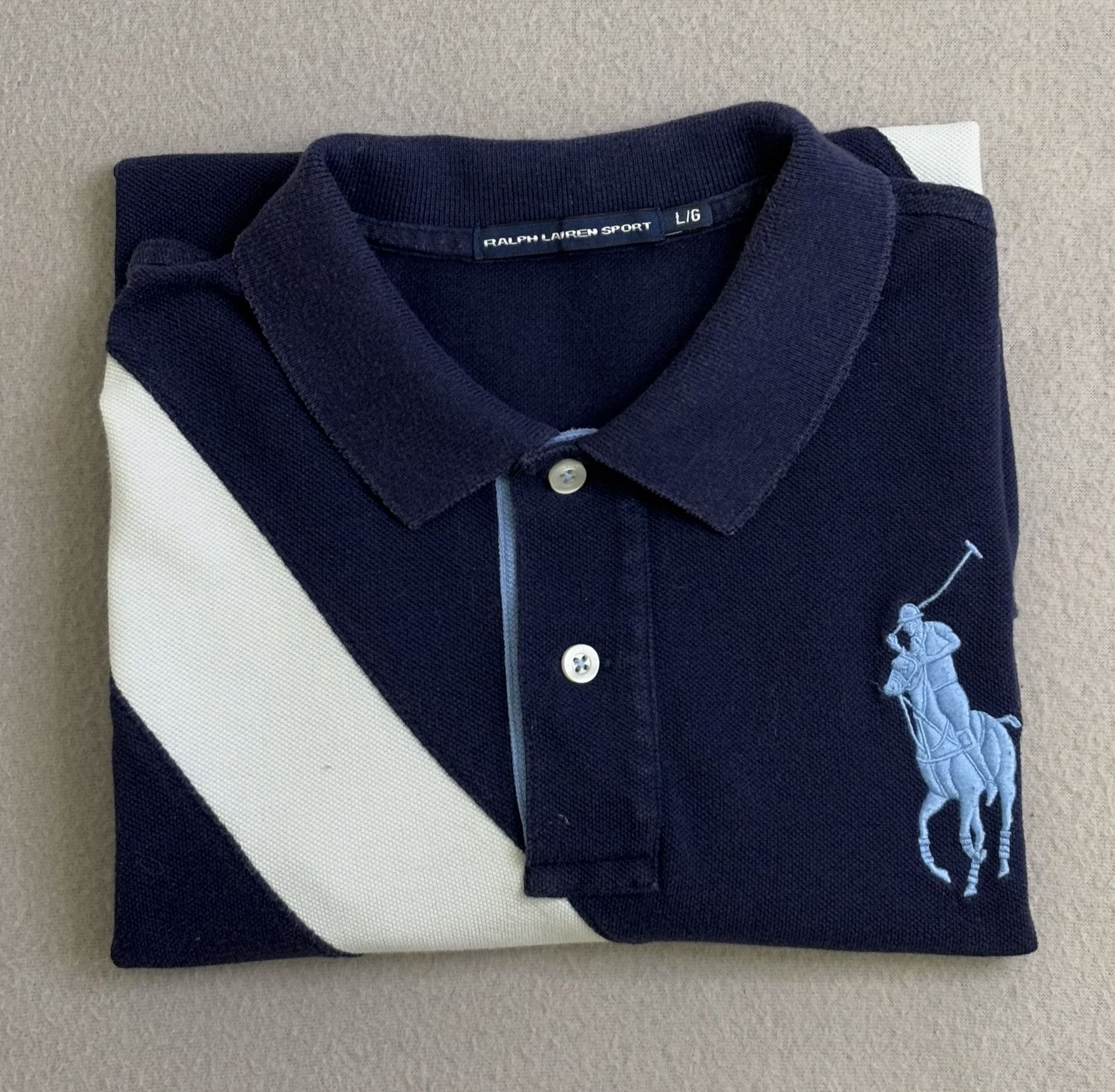 Ralph Lauren × Ralph Lauren Sport Ralph Lauren Sport navy blue Polo Big Pony Size. L Size L / US 10 / IT 46 - 14 Thumbnail
