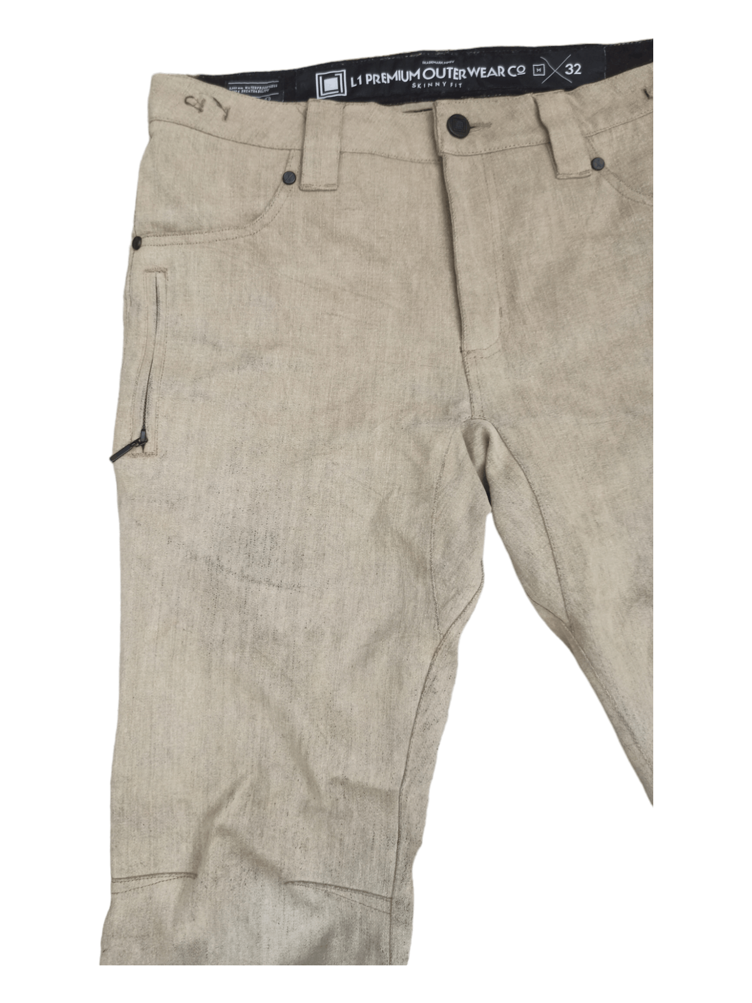 Japanese Brand L1 Premium Outerwear Mud Wash Zipper Leg Flared Pants Size US 32 / EU 48 - 4 Thumbnail