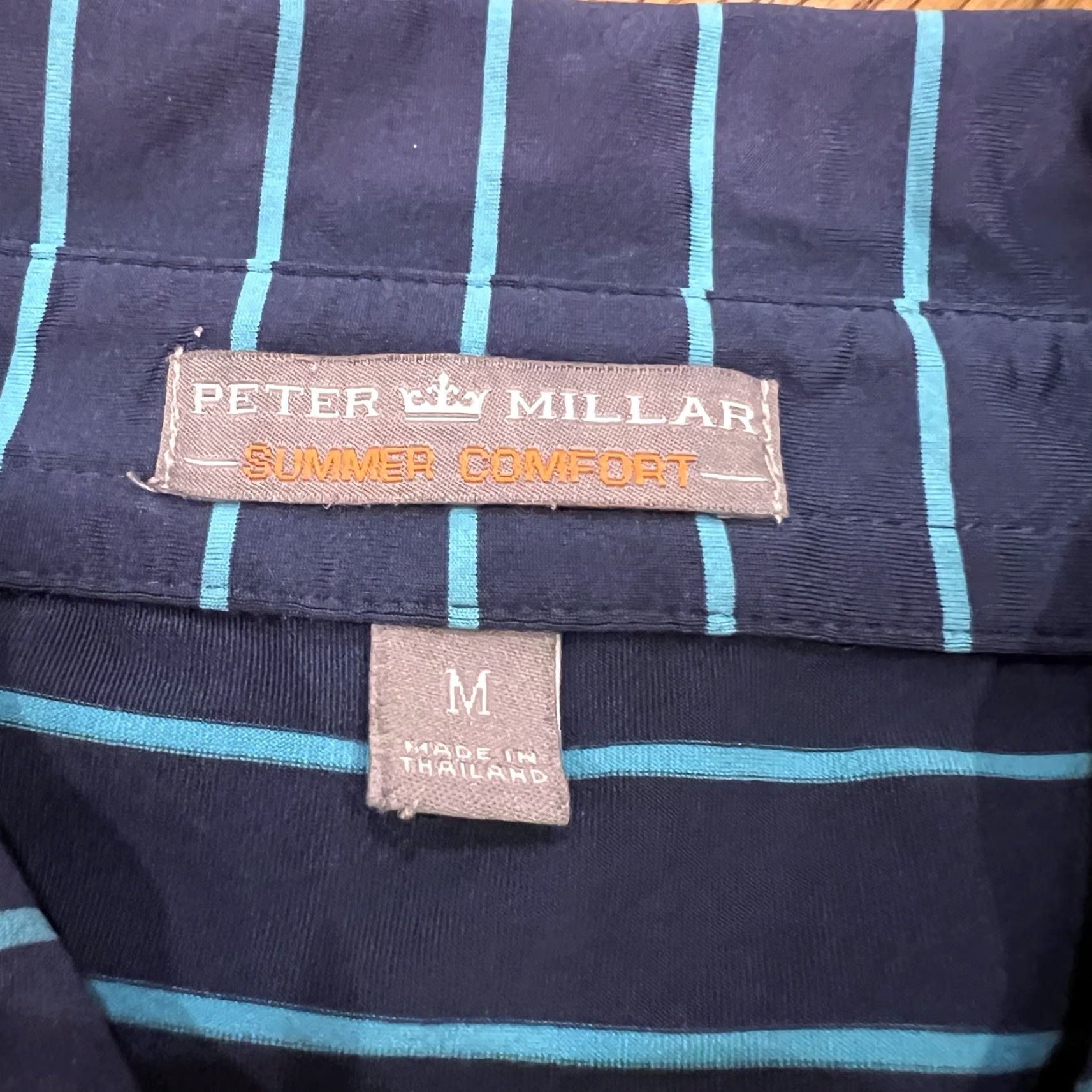 Peter Millar Peter Millar Summer Comfort Polo M Size Striped Aqua Blue Prestonwood Golf Golf Avatar? No. Size US M / EU 48-50 / 2 - 2 Thumbnail