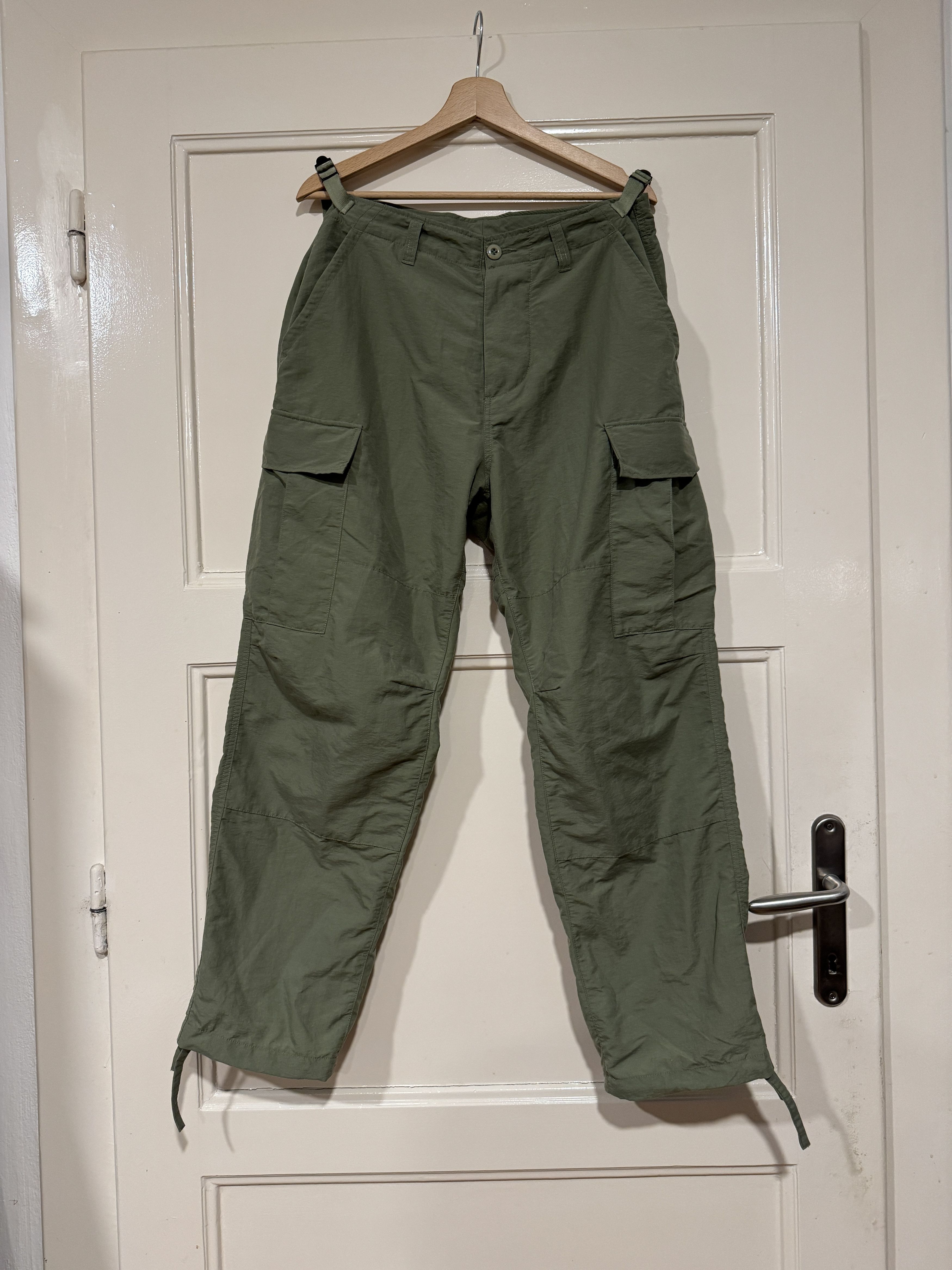 Highsnobiety Highsnobiety nylon green cargo pants M Size US 34 / EU 50 - 1 Thumbnail