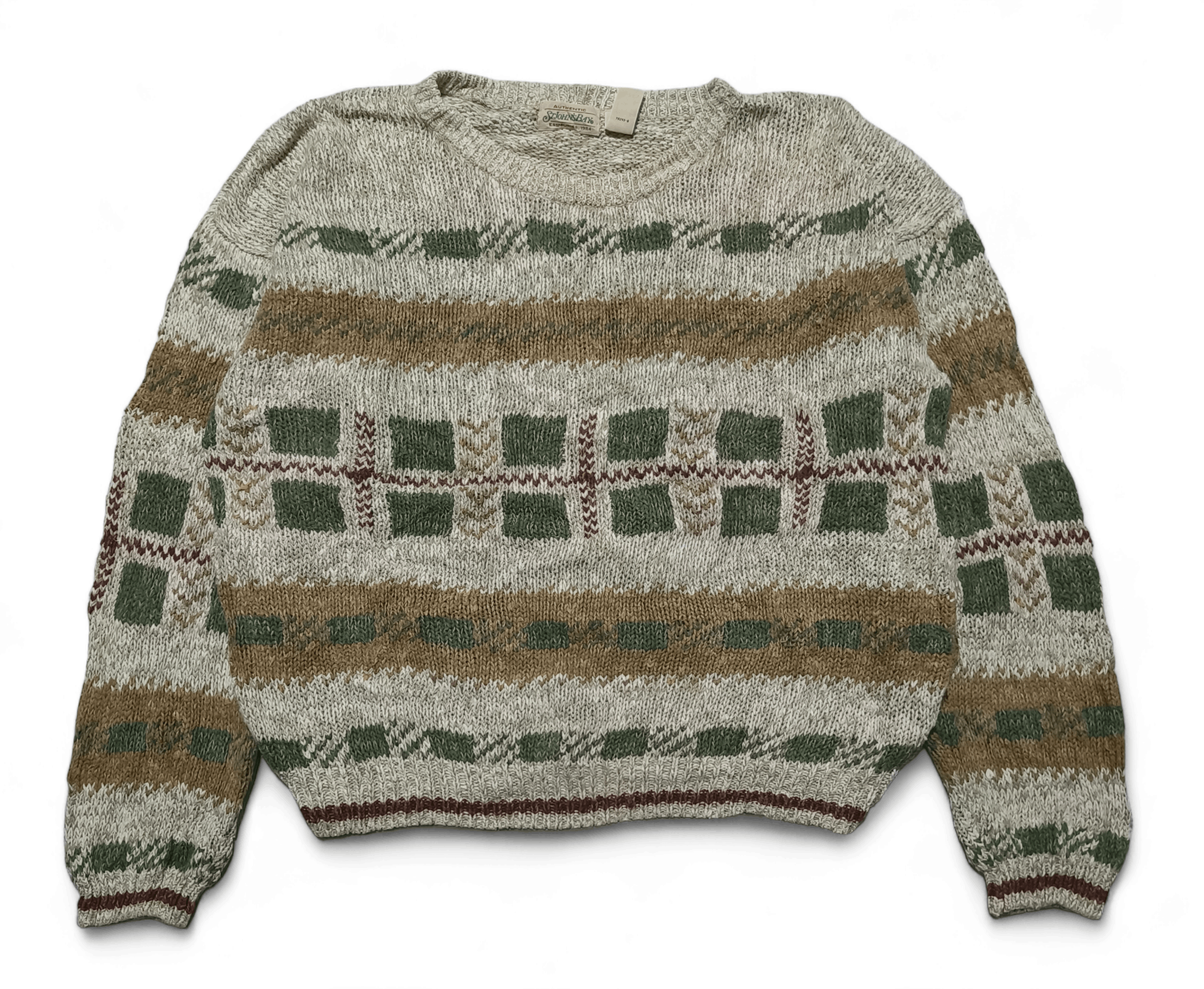 St. Johns Bay Vintage 80s STJOHNSBAY Ethnic Aztec Motifs Knit Sweater Size US XL / EU 56 / 4 - 2 Thumbnail
