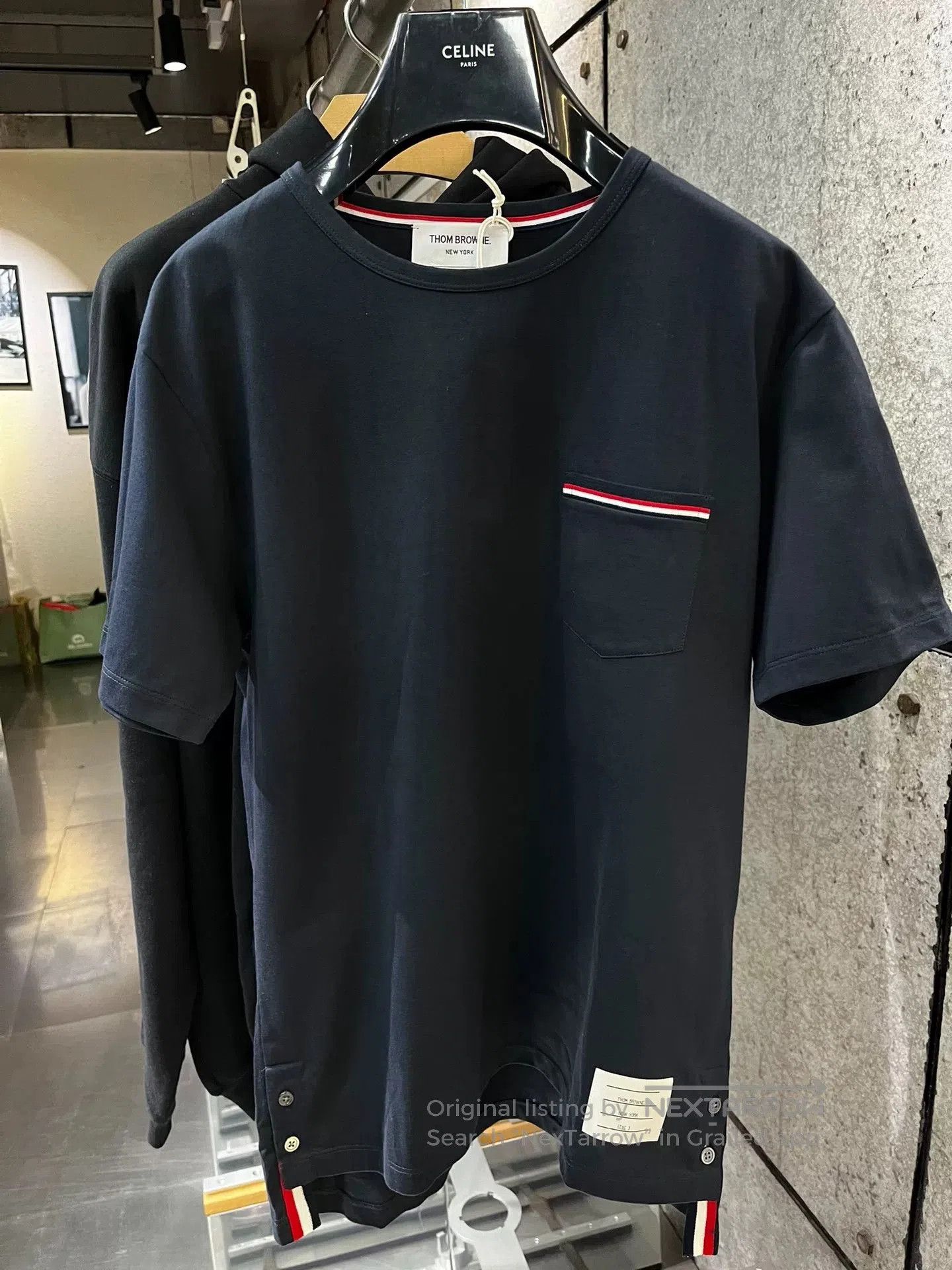 Thom Browne Thom Browne Navy Crewneck Short-Sleeve Size 3. Size US L / EU 52-54 / 3 - 1 Thumbnail