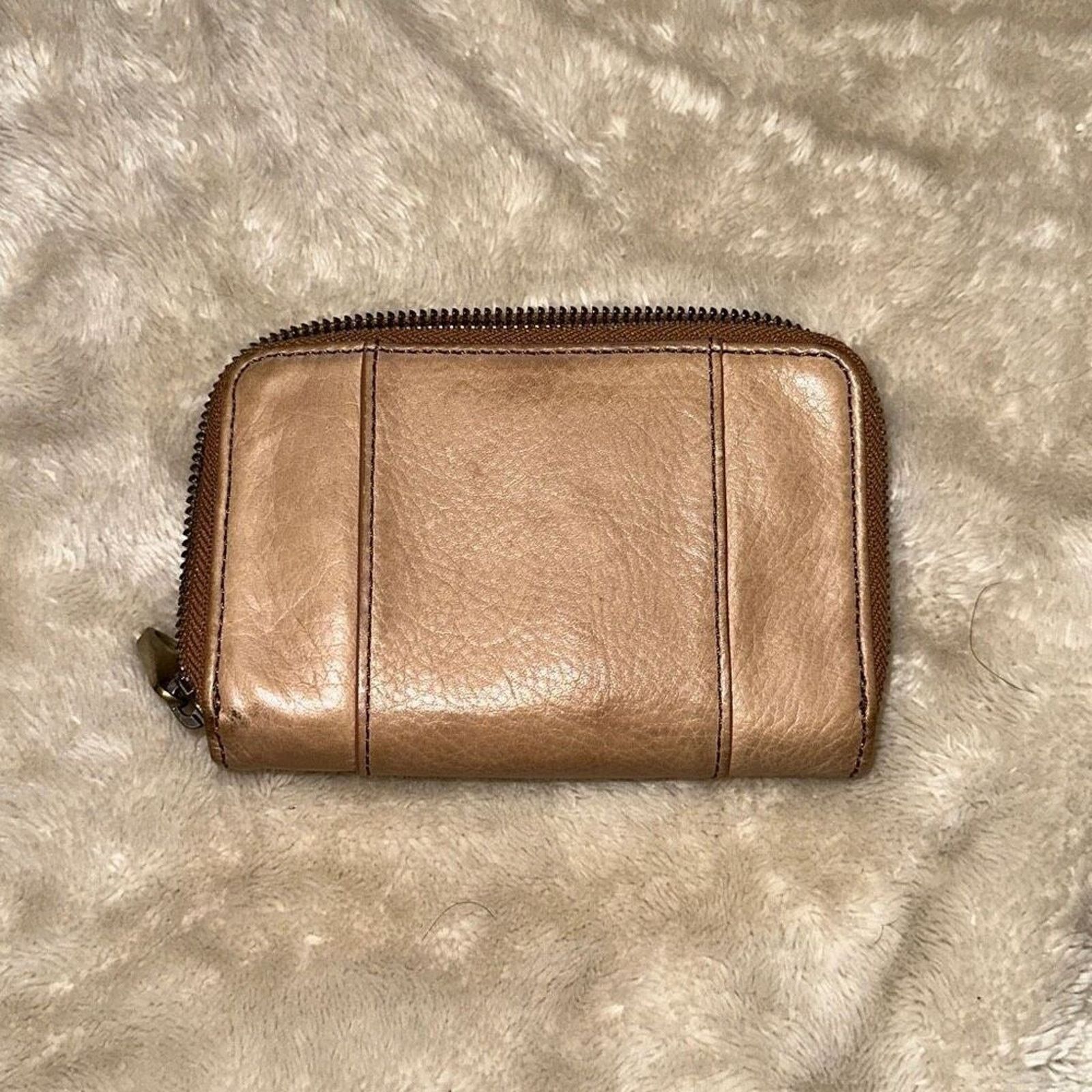 Fossil Fossil Bronze Leather Zip Wallet | Sz OS Size ONE SIZE - 4 Thumbnail