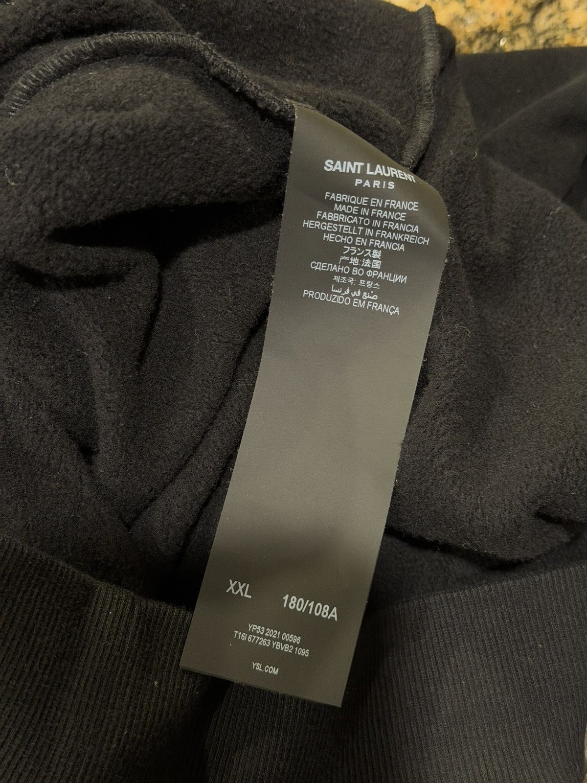 Saint Laurent Paris Saint Laurent Paris Signature 50s Logo Black Hoodie 2023 Size US XXL / EU 58 / 5 - 14 Thumbnail