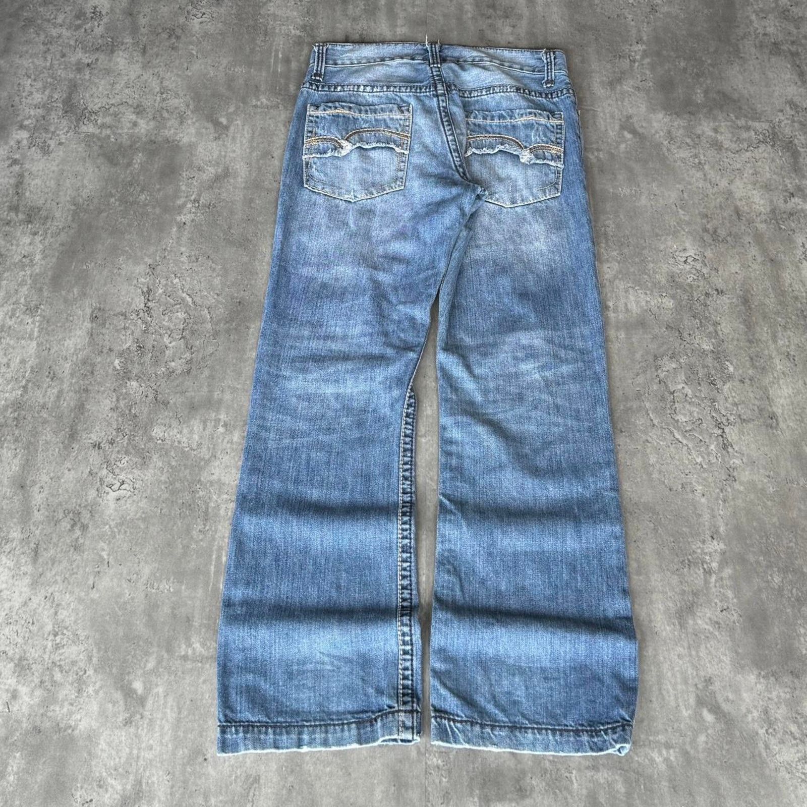 Affliction × Decree Vintage Y2K Affliction Style Boot Cut Grunge Opium Jeans Size US 34 / EU 50 - 1 Thumbnail