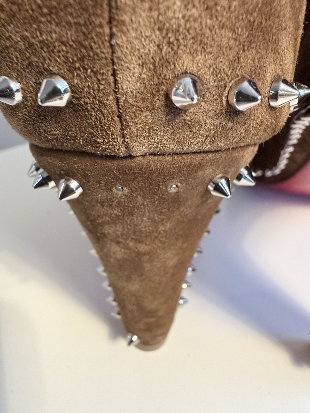Christian Louboutin NEW UNWORN LOUBOUTIN Vidura studded suede ankle boots flaws Size US 10 / IT 40 - 16 Thumbnail