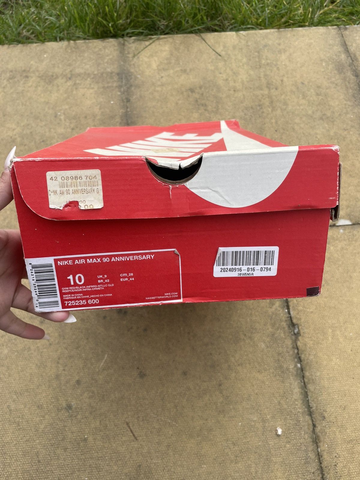 Nike × Vintage Nike air max 90 25th anniversary red Velvet limited ed uk 9 Size US 9 / EU 42 - 5 Thumbnail