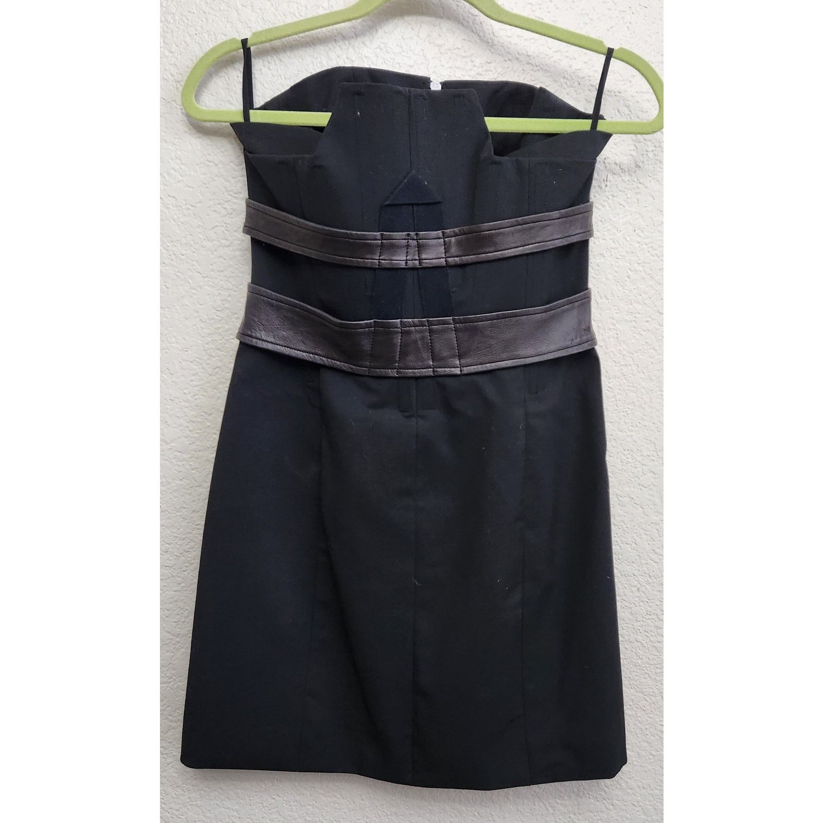 V AVE SHOE REPAIR V Ave Shoe Repair Black Full Zip Mini Dress 36 4 Strapless Size S / US 4 / IT 40 - 2 Thumbnail