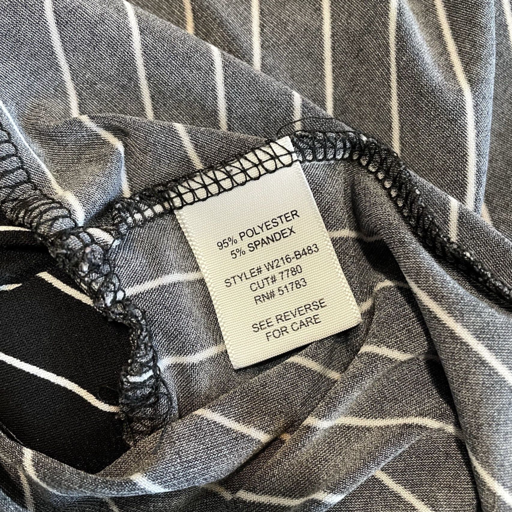 Vintage Maurices Skirt Women A-Line Short Black Striped Stretch Waistband Medium M Polyester Spandex Size 32" / US 10 / IT 46 - 3 Thumbnail