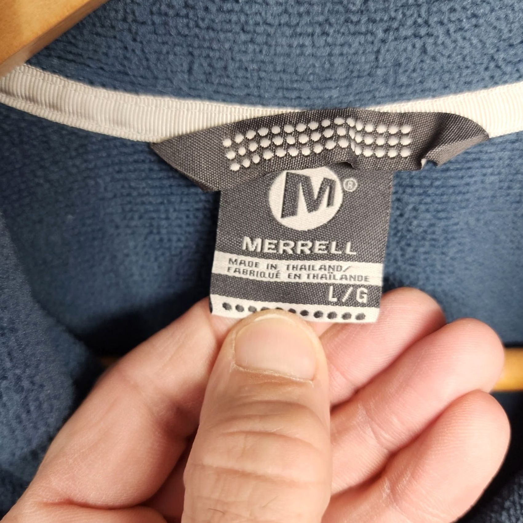 Merrell Merrell Polartec Fleece Pullover Mens Large Blue Jacket Outdoor Hiking Gorpcore Size US L / EU 52-54 / 3 - 5 Thumbnail
