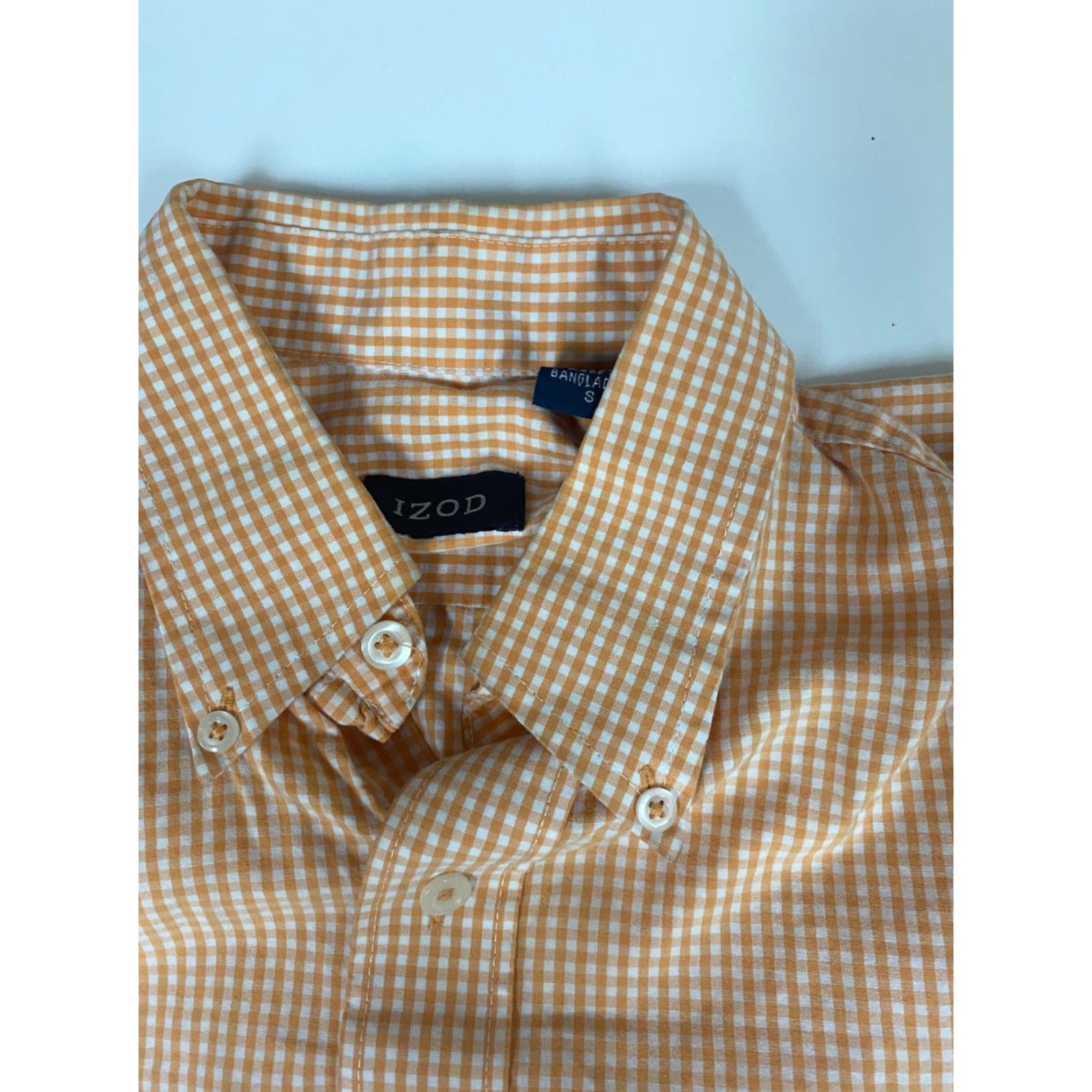 Izod Izod Mens Shirt Small plaid orange button up logo casual Size US S / EU 44-46 / 1 - 4 Thumbnail