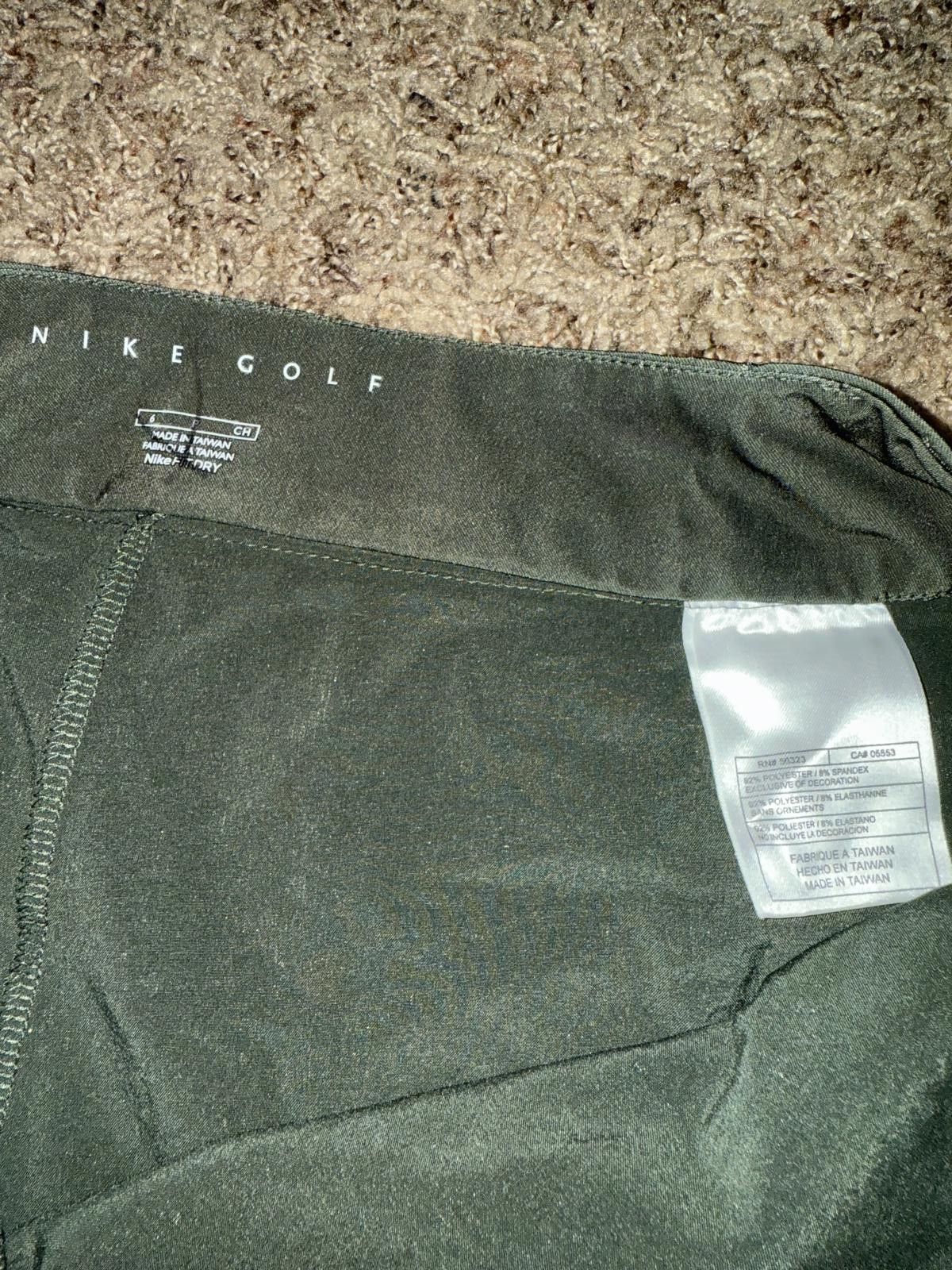 Nike Nike Golf Olive Abstract Art Branch Dri-Fit Skort Size 28" / US 6 / IT 42 - 10 Thumbnail