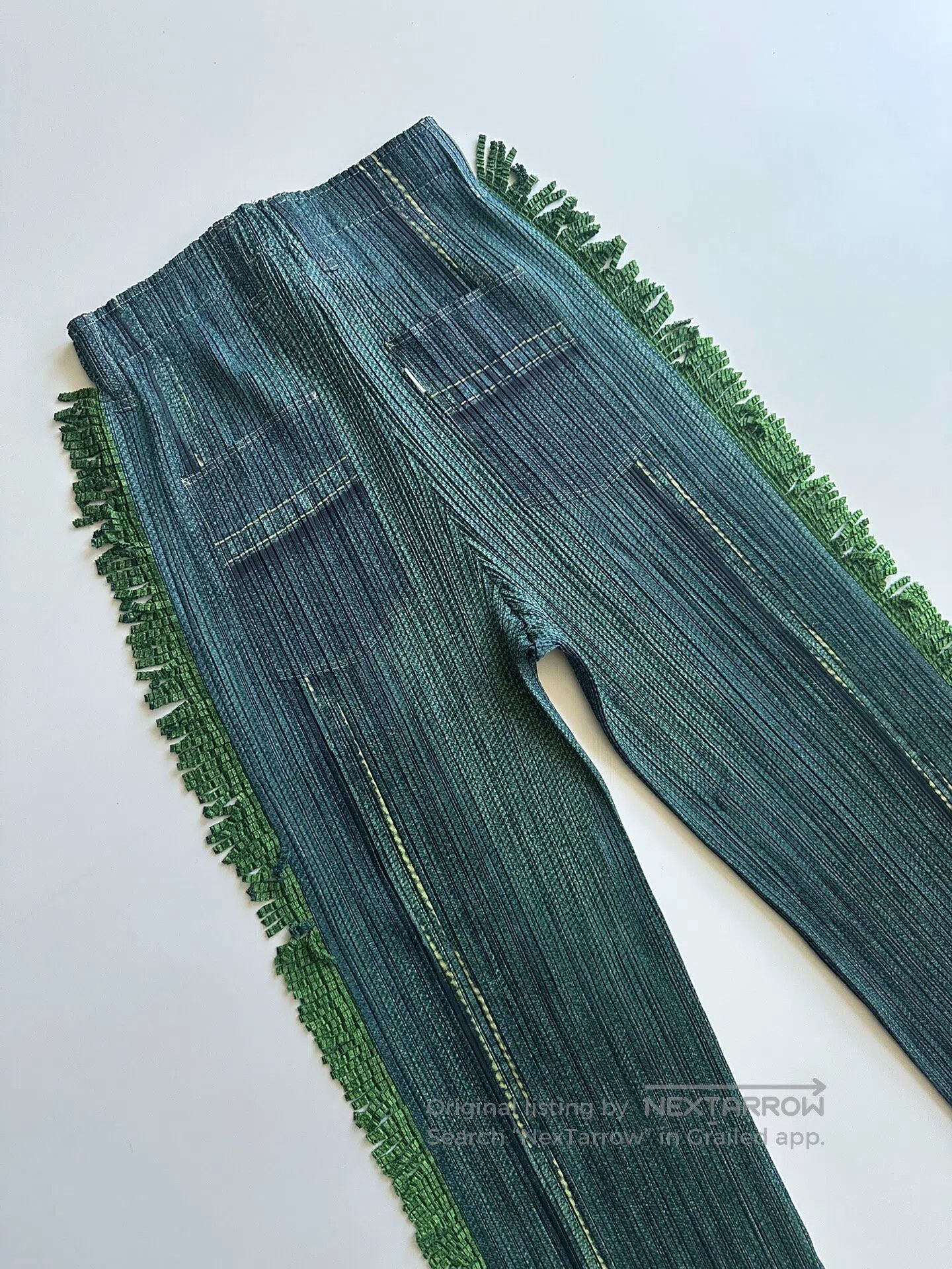 Issey Miyake ISSEY MIYAKE size3 PLEATS fringed blazer pants| Size 28" / US 6 / IT 42 - 4 Thumbnail
