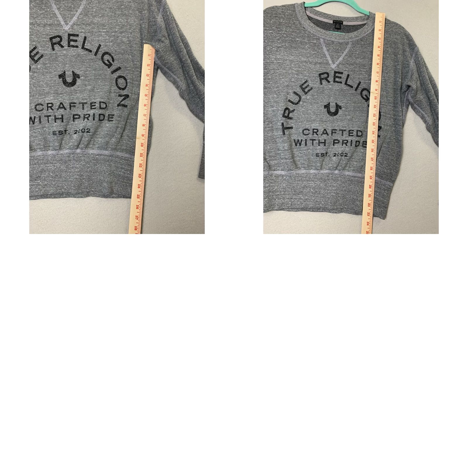 True Religion True Religion Sweatshirt Womans Size Small Gray Y2K Minimalist Bejeweled Size S / US 4 / IT 40 - 8 Thumbnail