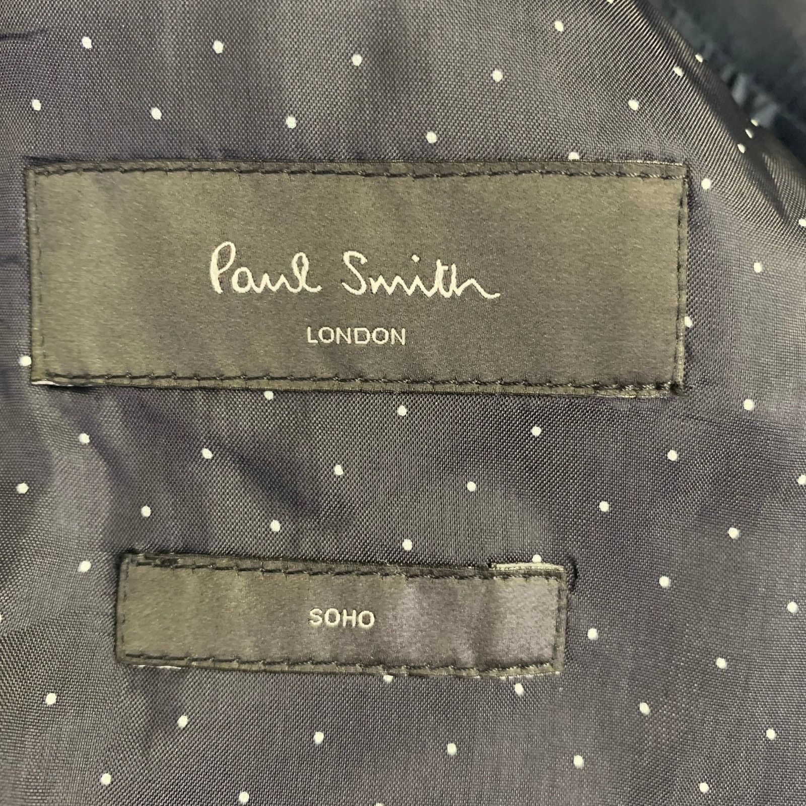 Paul Smith Black Metallic Wool Blend Peak Lapel Single Button Sport Size 38R - 4 Thumbnail