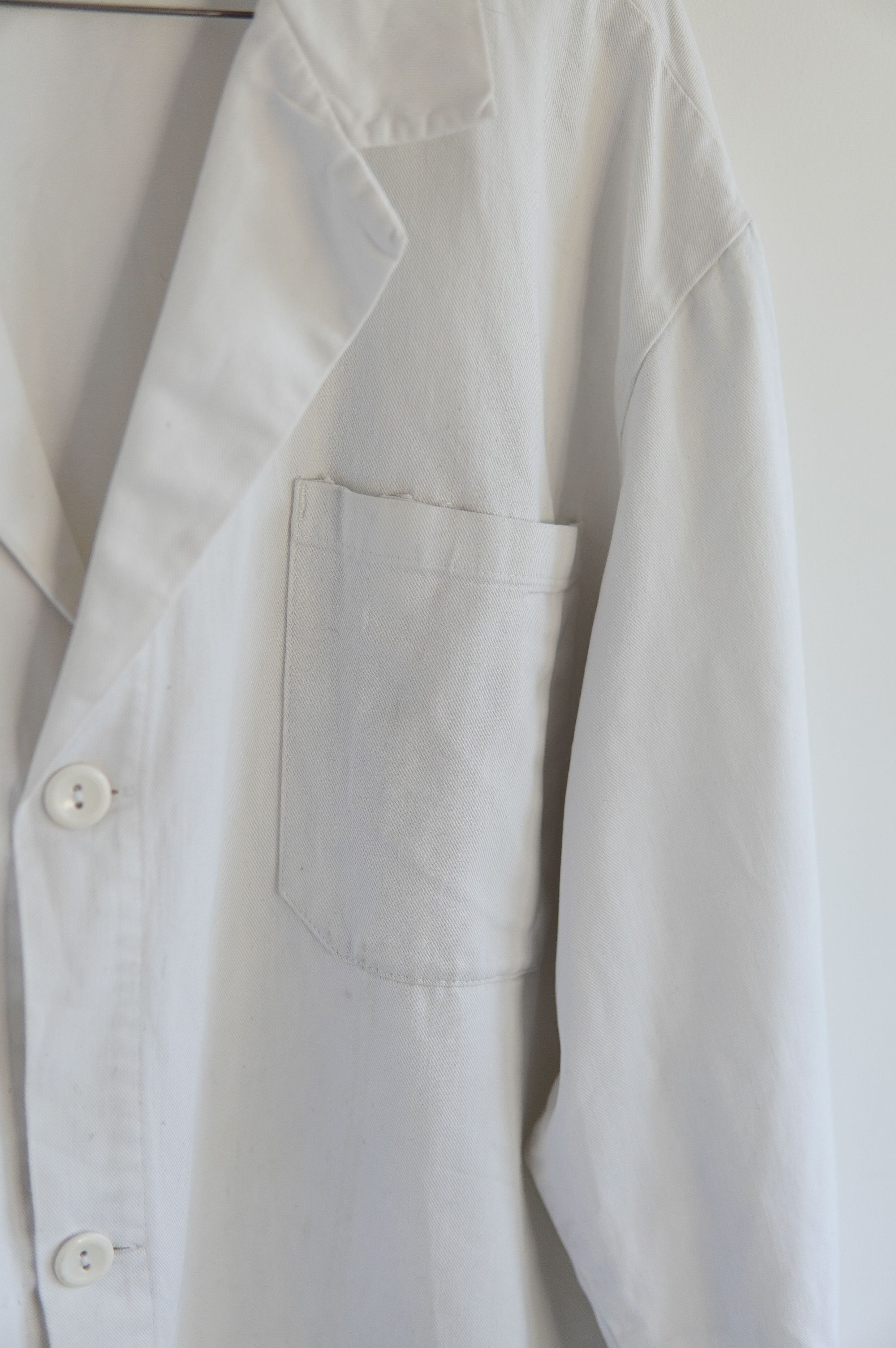 Le Laboureur Vintage Rare 70s Chore French Cropped Worker White Jacket Size US XL / EU 56 / 4 - 4 Thumbnail