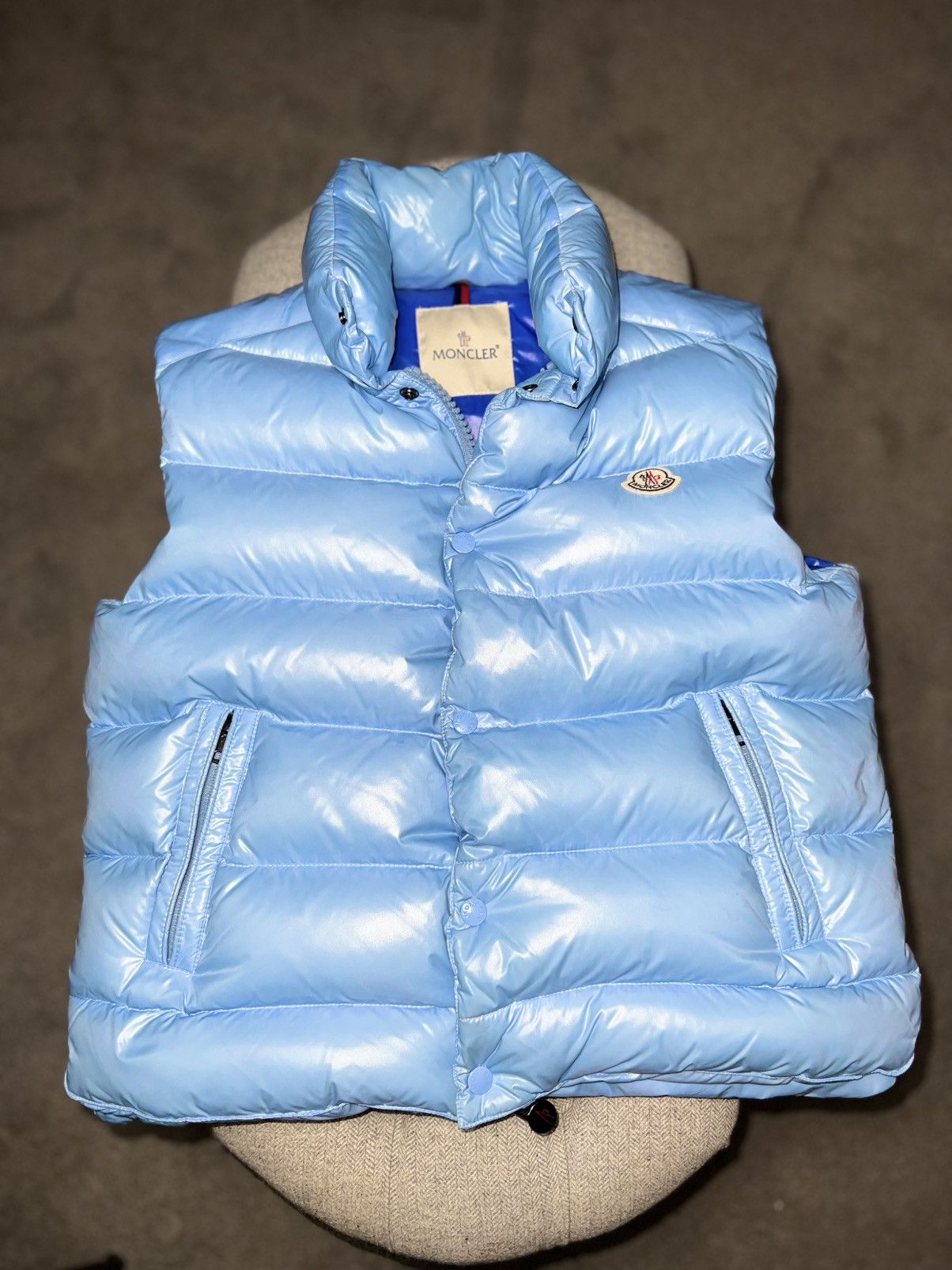 Moncler Tib Gilet Baby Blue Size Small