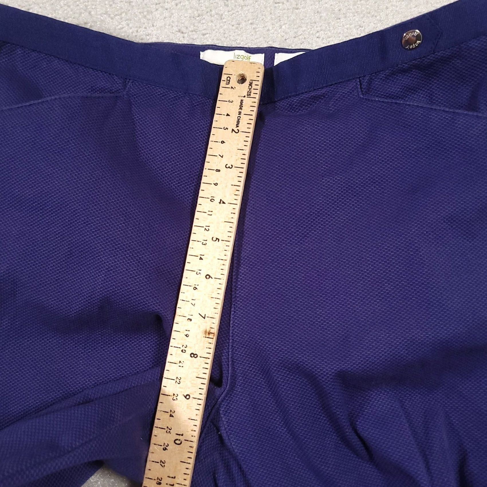Vintage Lizgolf Pants Womens 6 Purple Audra Cotton Blend Golf Golfer Pants Regular Purple Plaid Belted Pockets 24in Inseam Size 28" / US 6 / IT 42 - 7 Thumbnail
