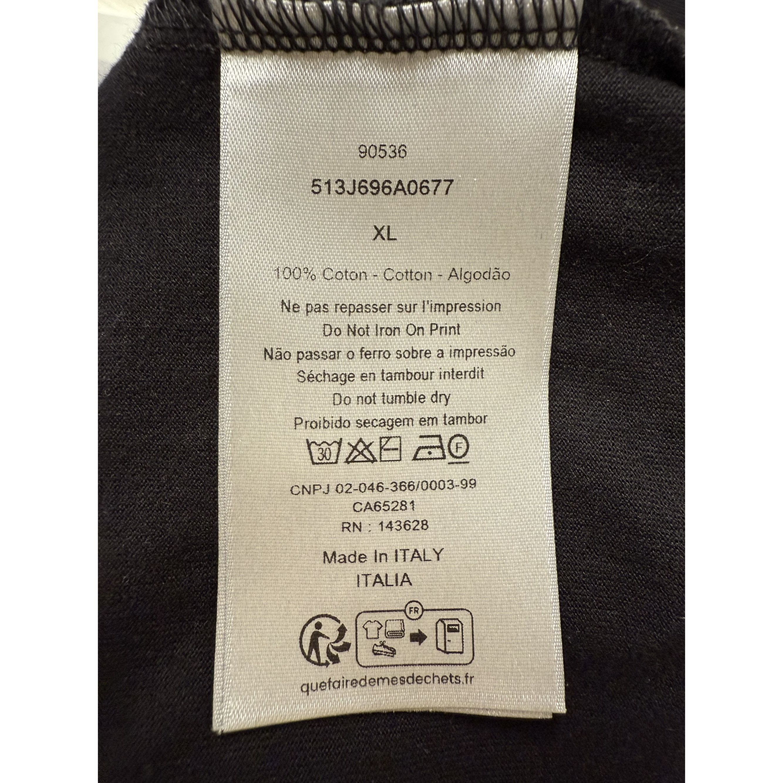 Dior Christian Dior Black Graphic Printed Cotton T-Shirt XL Made Size XL / US 12-14 / IT 48-50 - 6 Thumbnail