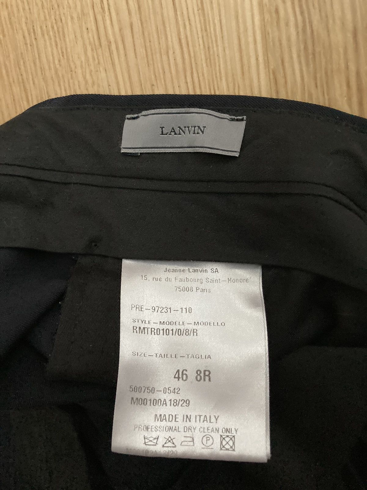 Lanvin Lanvin Side-Stripe Wool Pants Navy US30 Size US 30 / EU 46 - 11 Thumbnail