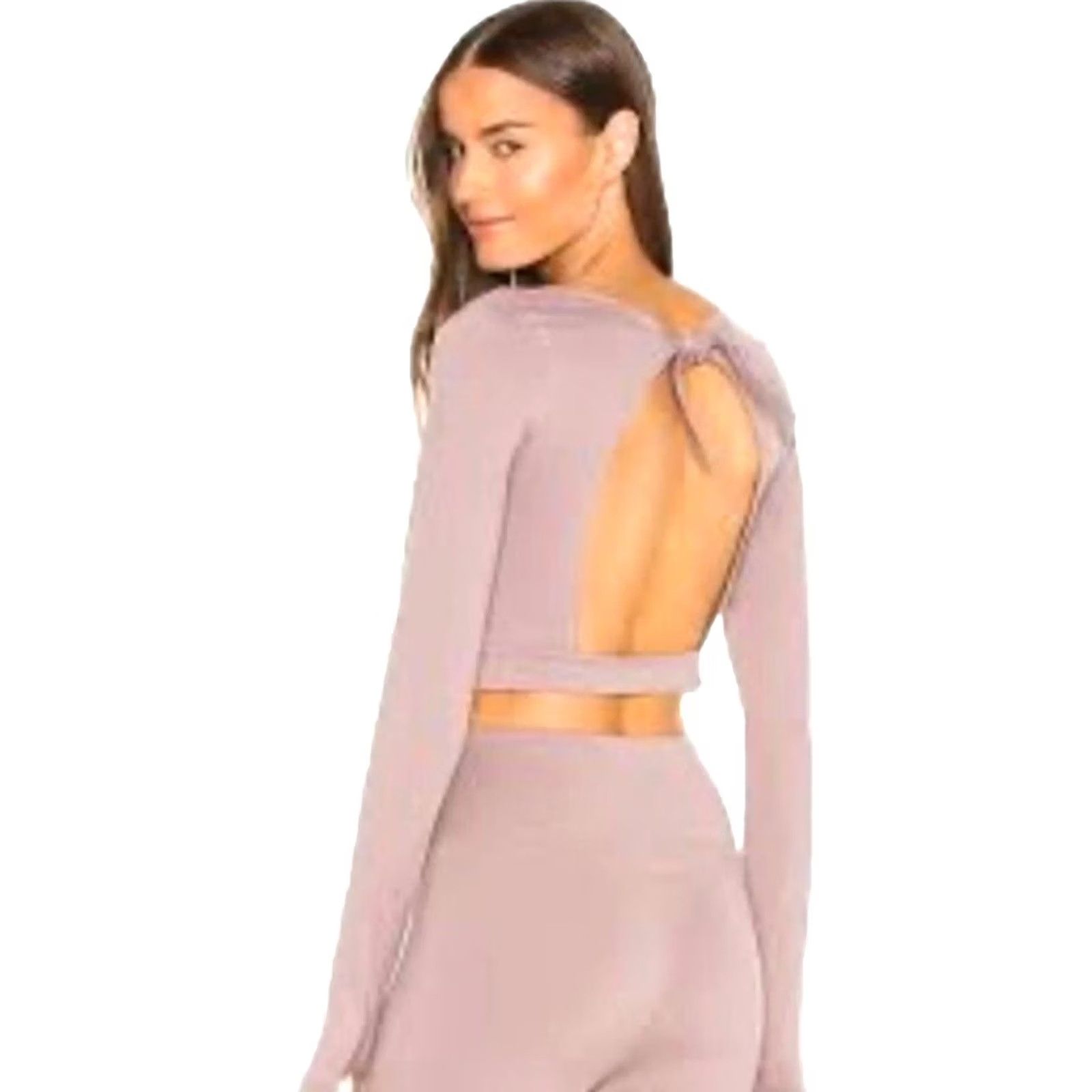 Free People Free People Womens Purple Very Prairie Layer Long Sleeve Crop Blouse XS Size XS / US 0-2 / IT 36-38 - 2 Thumbnail