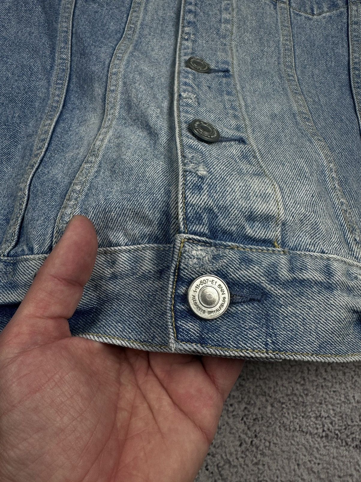 Allsaints All Saints Spitalfields Dustout Distressed Denim Jacket Size US M / EU 48-50 / 2 - 8 Thumbnail