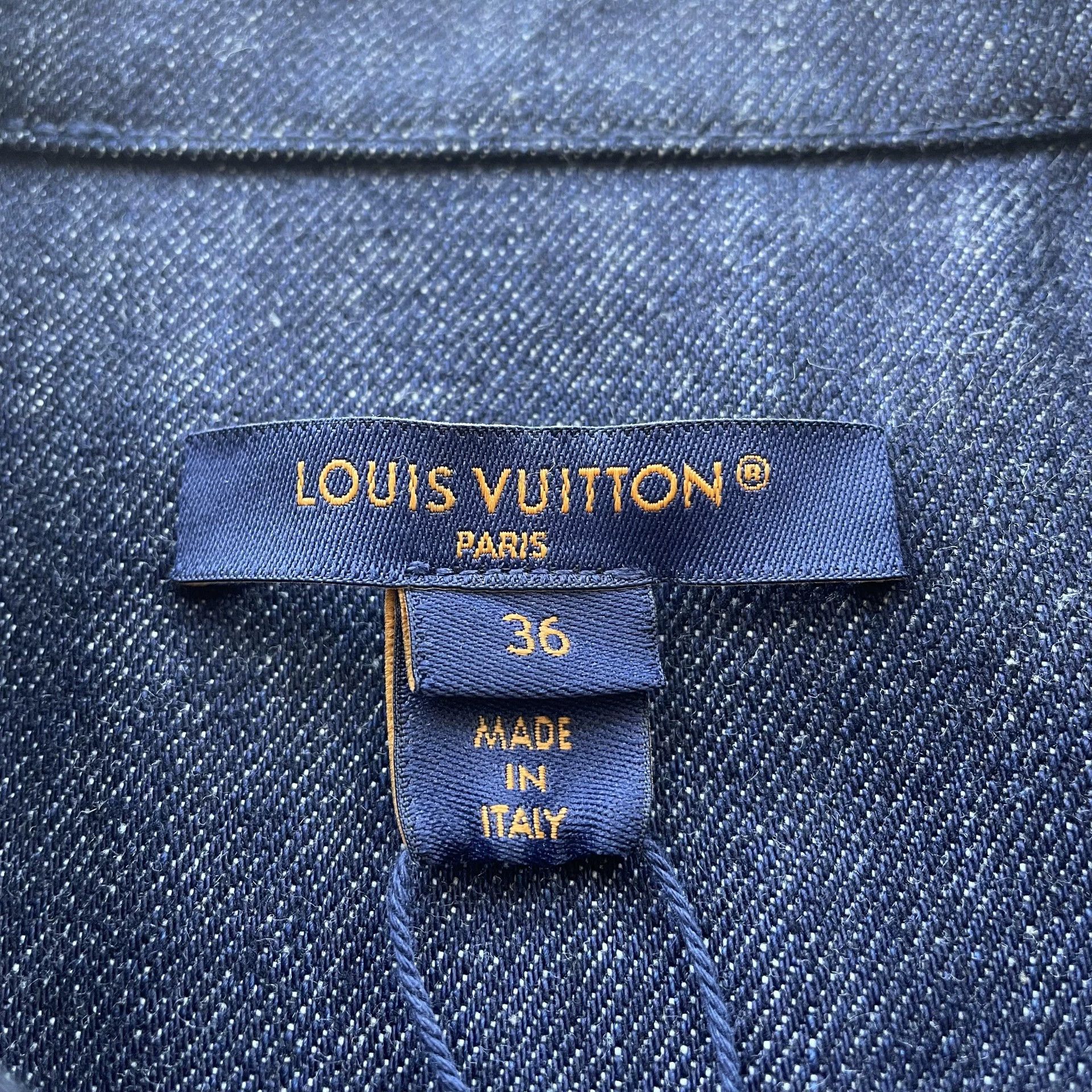 Louis Vuitton LOUIS VUITTON all over print short dress women's navy 36 Size XS / US 0-2 / IT 36-38 - 5 Thumbnail