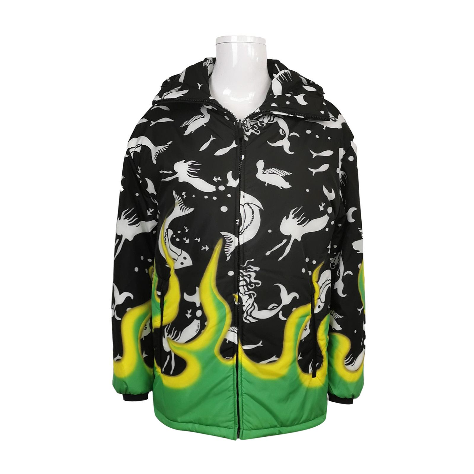 Prada Prada Color Block Long Sleeve Reversible Cotton Jacket - dmc Size XS / US 0-2 / IT 36-38 - 1 Thumbnail
