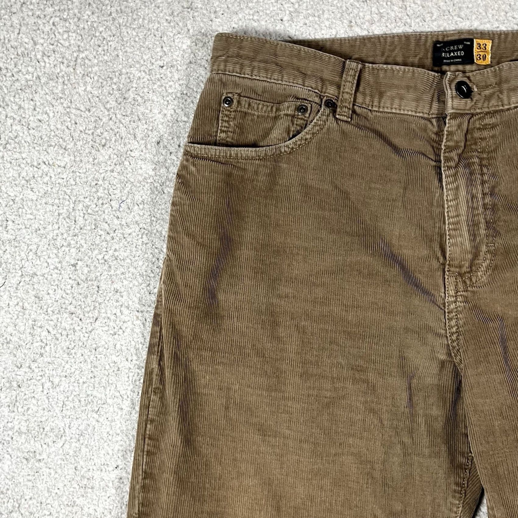 J.Crew J. Crew Pants Mens 33x30 Corduroy Relaxed Fit Straight Leg Cotton Stretch Preppy Chino Casual 90s City Hipster Brown Mens Size US 33 - 7 Thumbnail