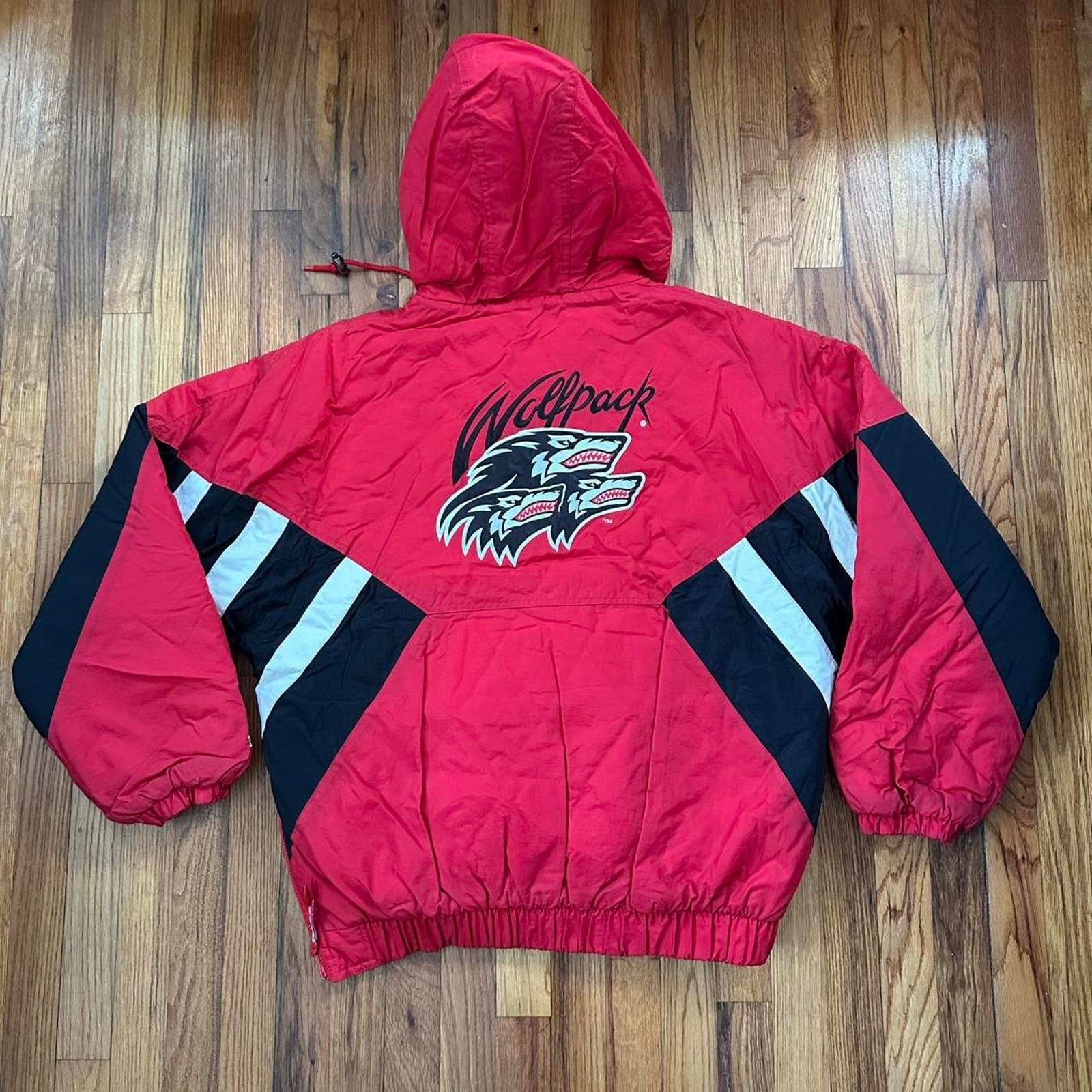 NCAA × Starter Rare Starter Jacket NC State Wolfpack Half Zip Hooded size L Size US L / EU 52-54 / 3 - 2 Thumbnail