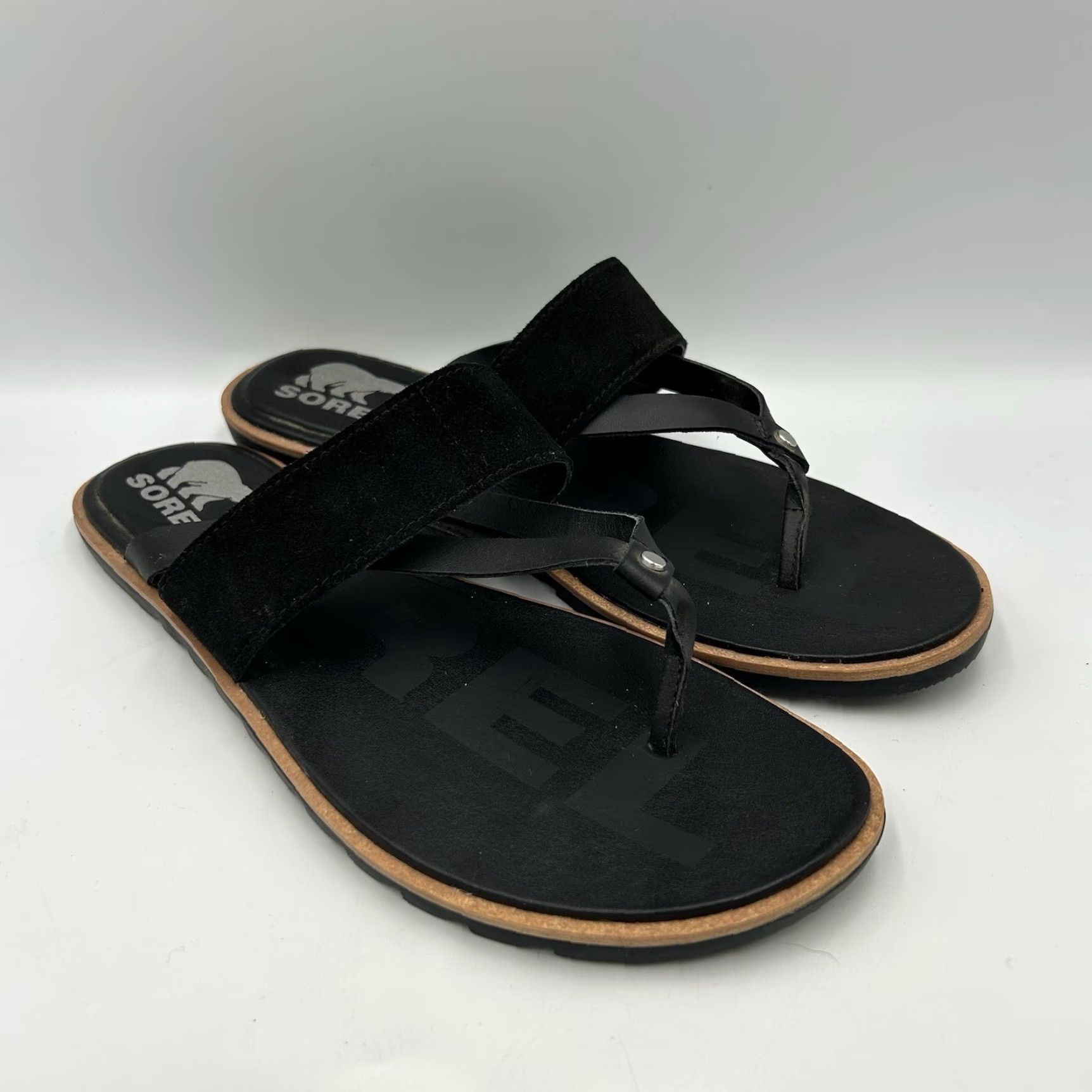 SOREL Sorel Sandal Thong Flip Flop Black Womens Size 9.5 Easy Ella II Sandal Womens Black 9.5 Size US 10 / IT 40 - 2 Thumbnail