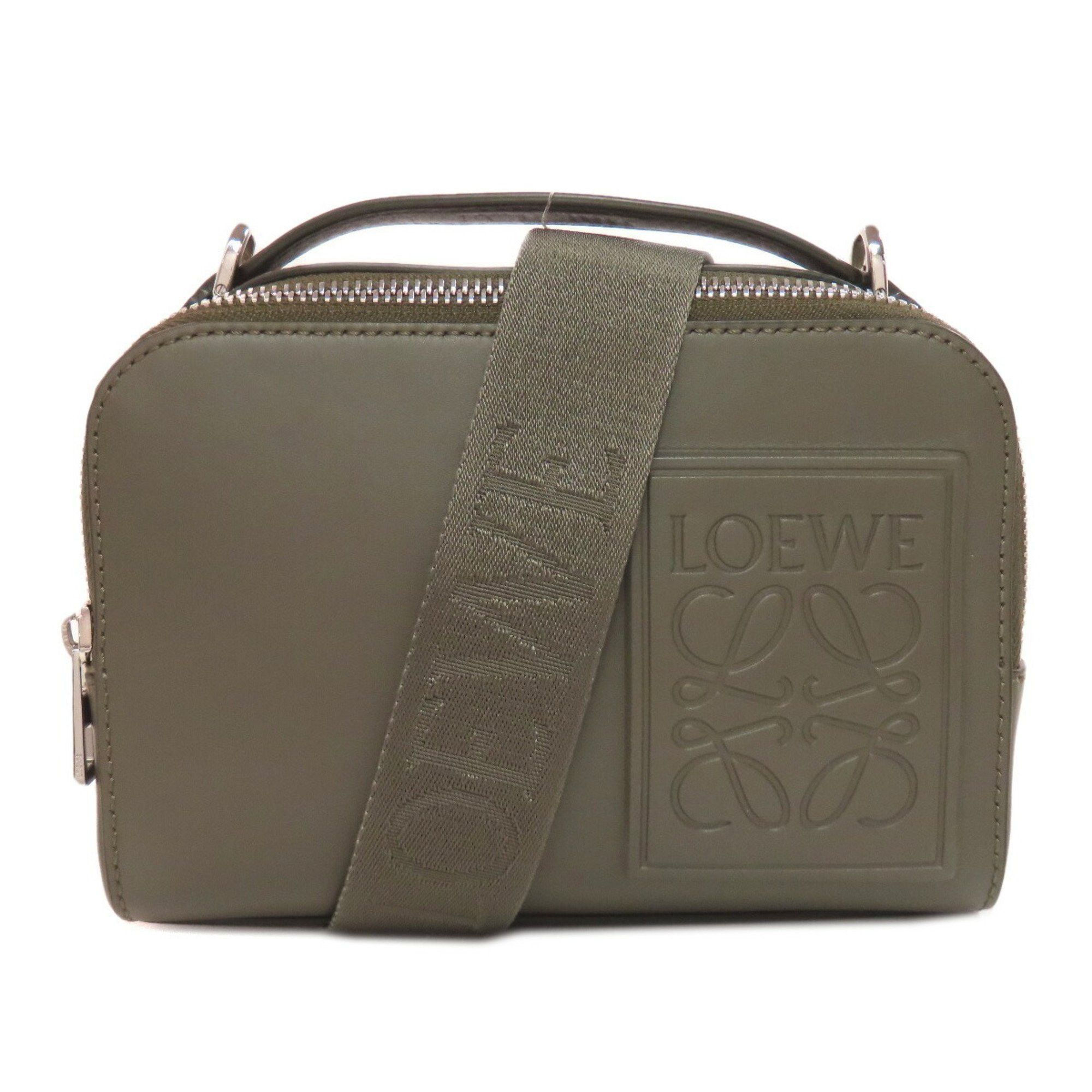 Loewe Camera Bag Mini Shoulder Calfskin Women's in Green