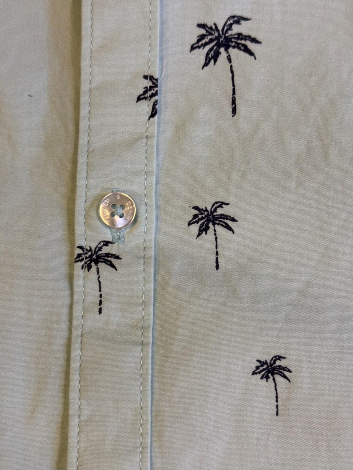Denim & Flower Denim & Flower Men's Med Slim SS Button Down Palm Tree (637) Size US M / EU 48-50 / 2 - 6 Thumbnail