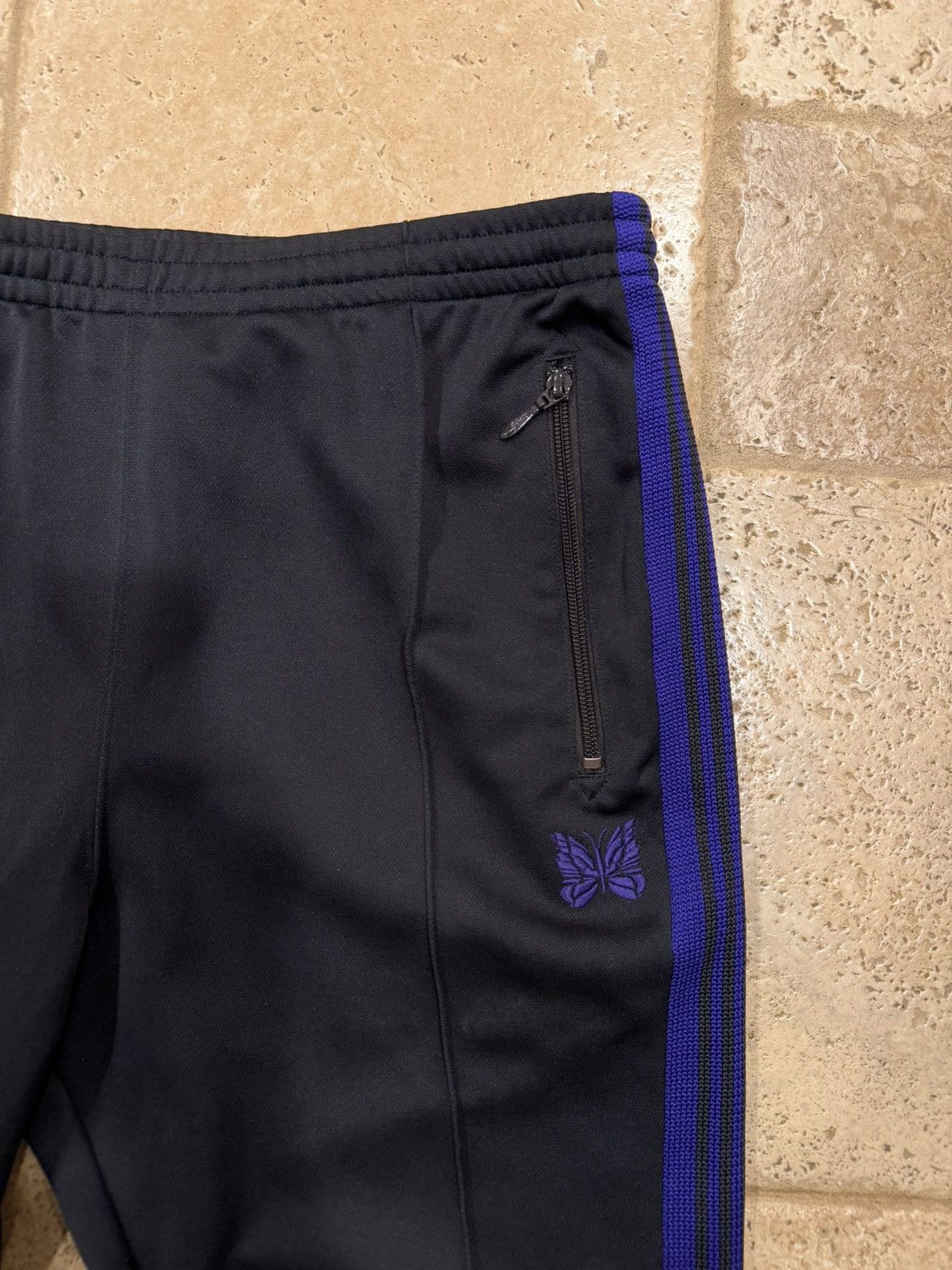 Needles Needles Yellow Black / Purple Poly Smooth Narrow Track Pants Size US 32 / EU 48 - 5 Thumbnail