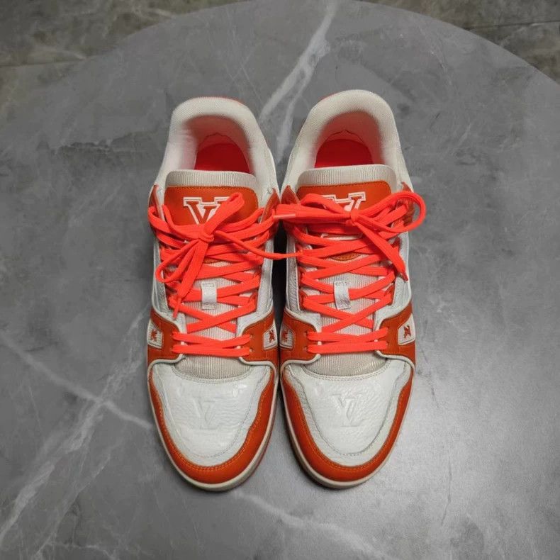 Louis Vuitton LV Orange Trainer Sneakers Size 8.5-dmc Size US 8.5 / EU 41-42 - 1 Thumbnail