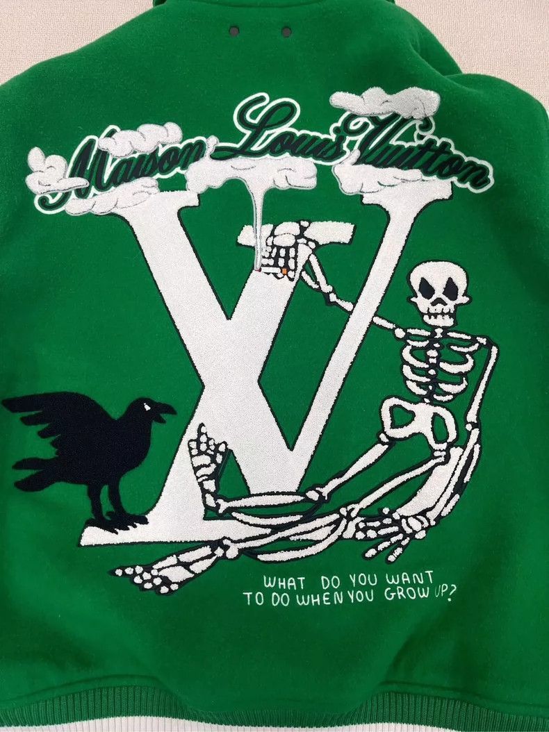 Louis Vuitton Louis Vuitton Green Varsity Jacket-2506 Size US L / EU 52-54 / 3 - 6 Thumbnail