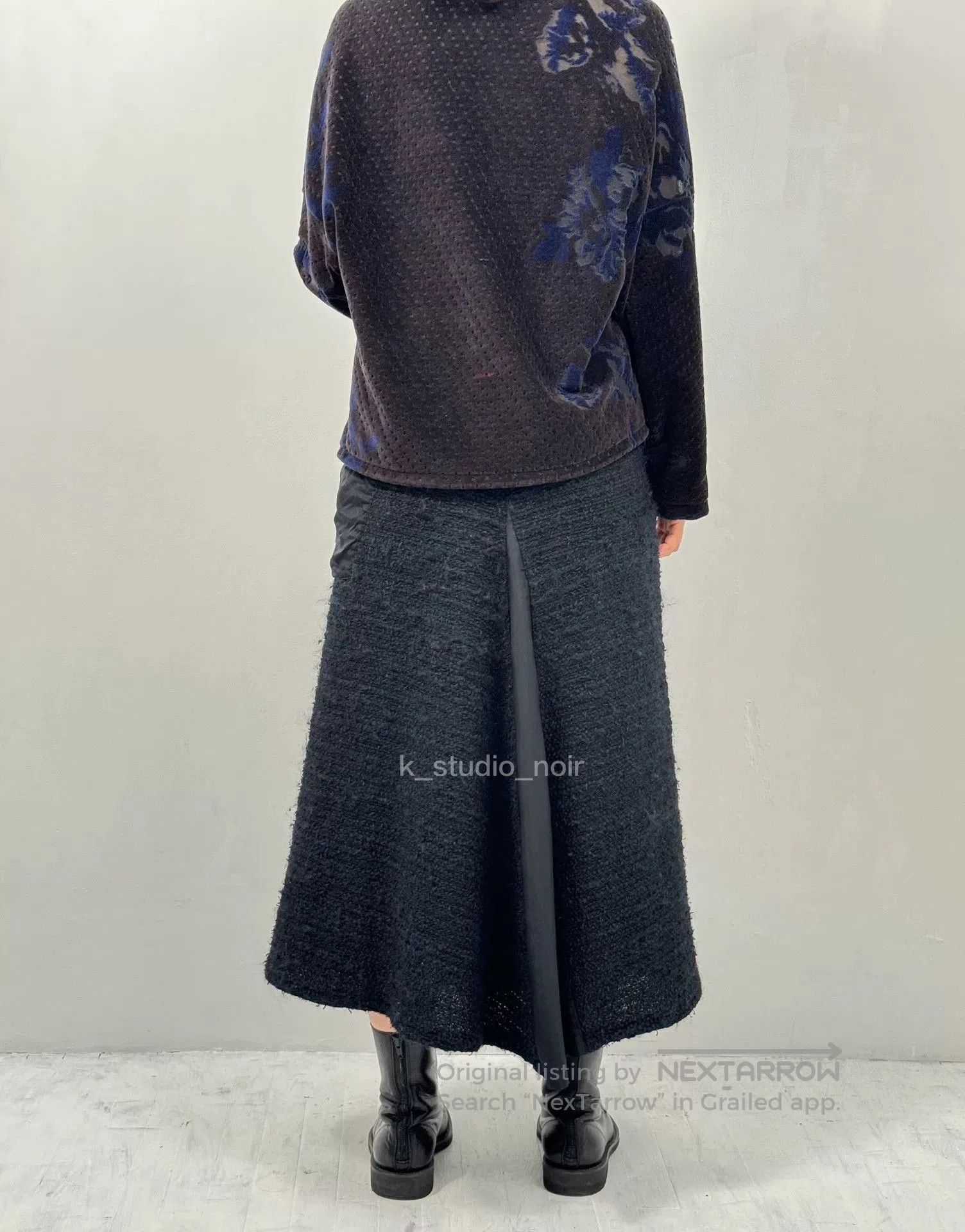Yohji Yamamoto Yohji Yamamoto Patchwork Wool Midi Skirt. Size 27" / US 4 / IT 40 - 3 Thumbnail
