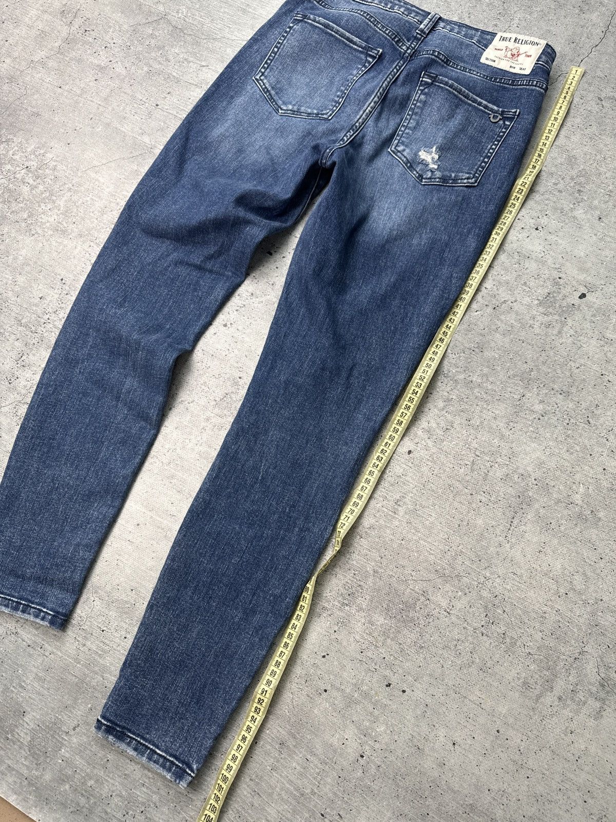 True Religion Vintage True Religion Skinny Big T Red Stitch Denim Jeans 28 Size US 28 / EU 44 - 8 Thumbnail