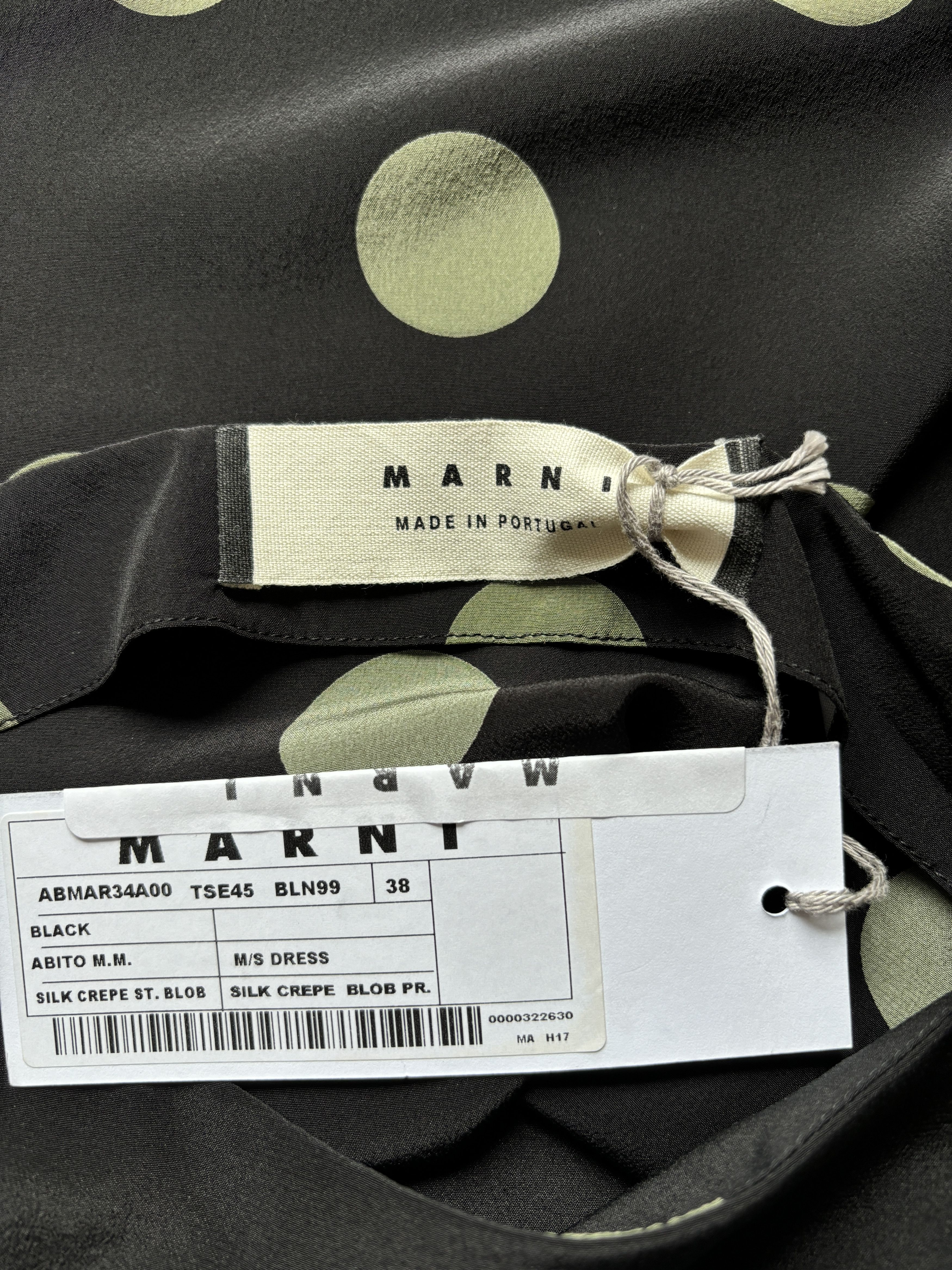 Marni ⚡️QUICK SALE⚡️Marni Black Silk Crepe Mini Dress with Dots Size M / US 6-8 / IT 42-44 - 4 Thumbnail